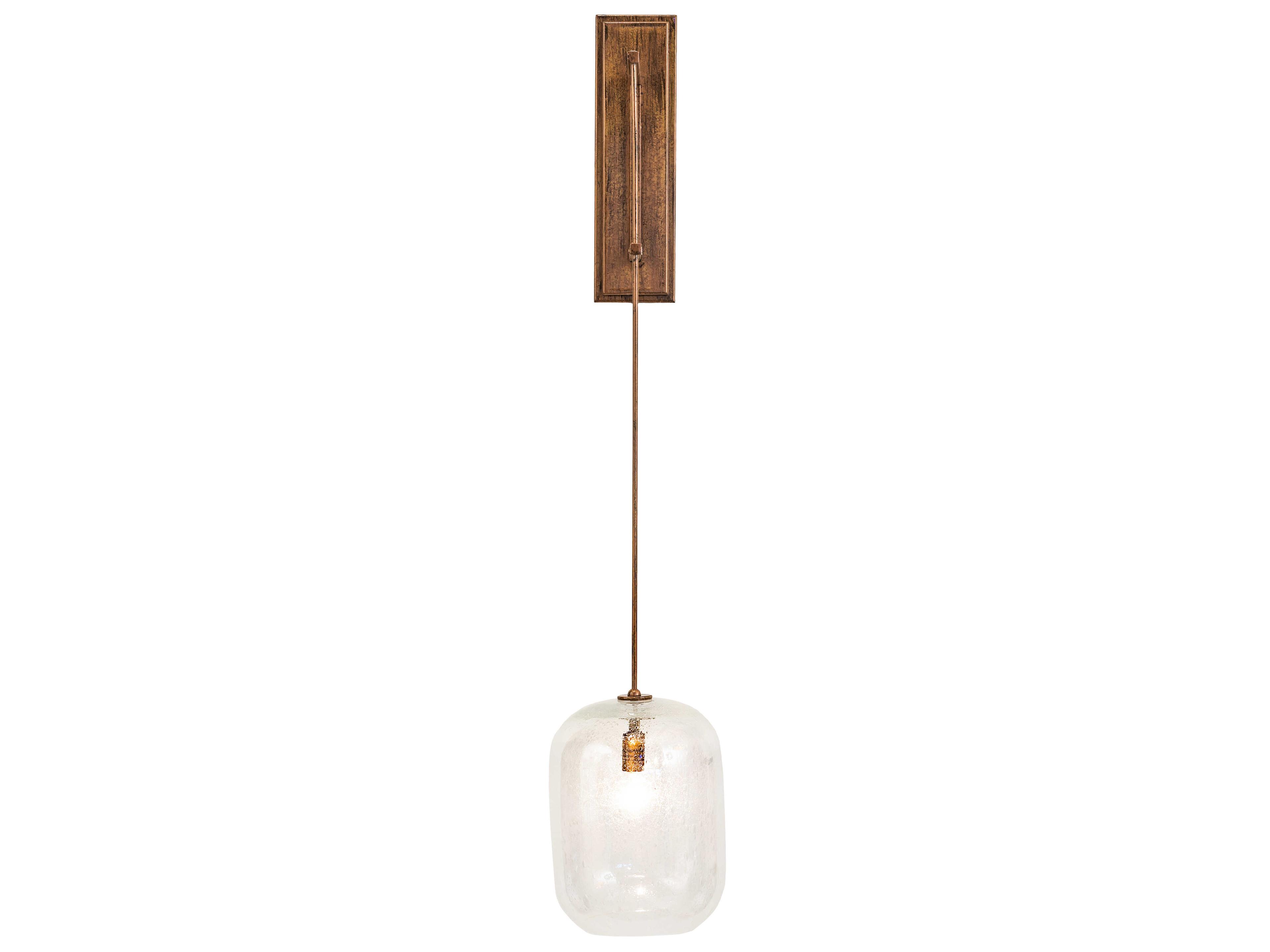 Meyda Pastilla 1-Light Brushed Gold Glass Wall Sconce