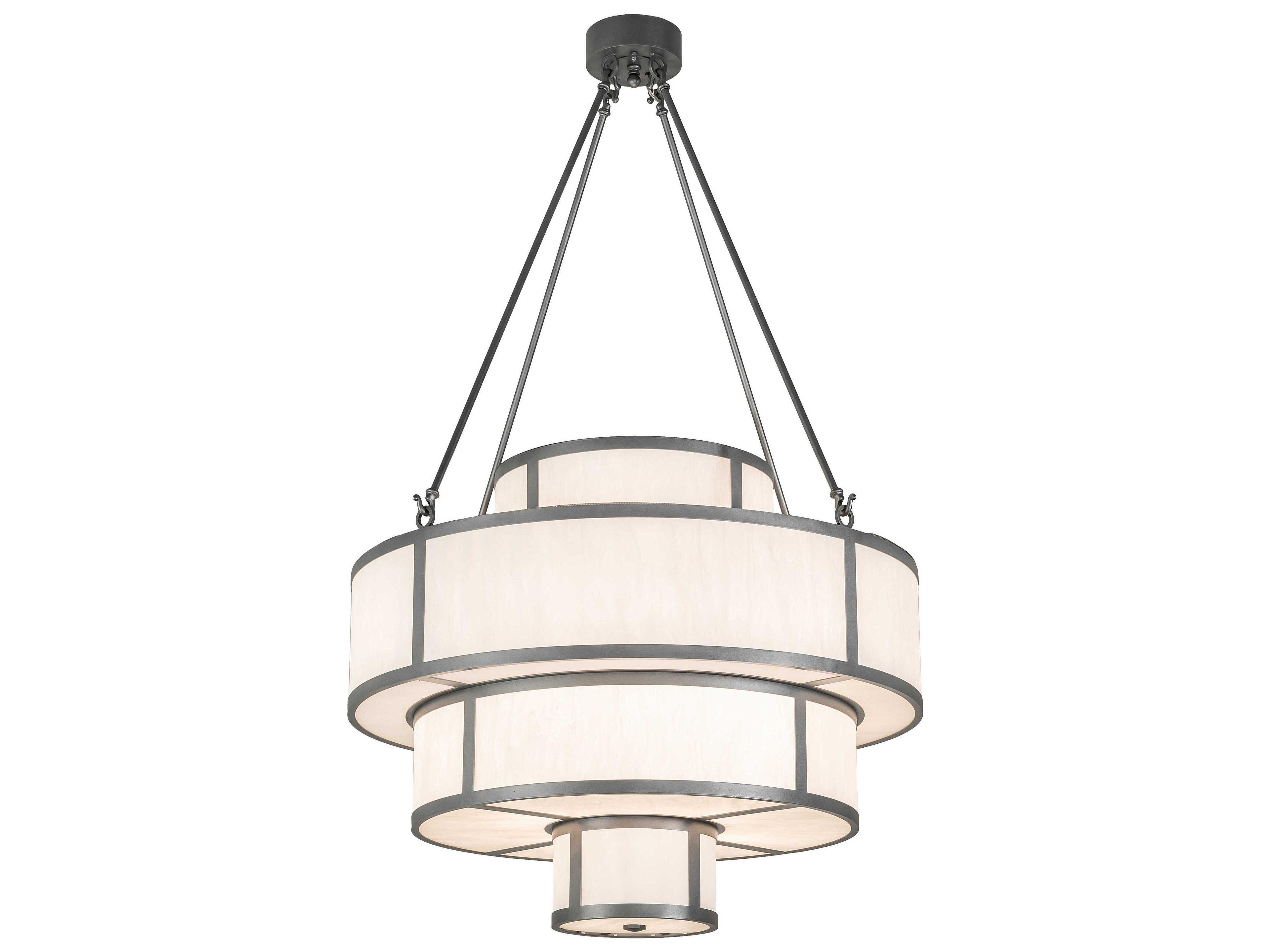 Meyda Jayne 12-Light Pewter Tiered Pendant