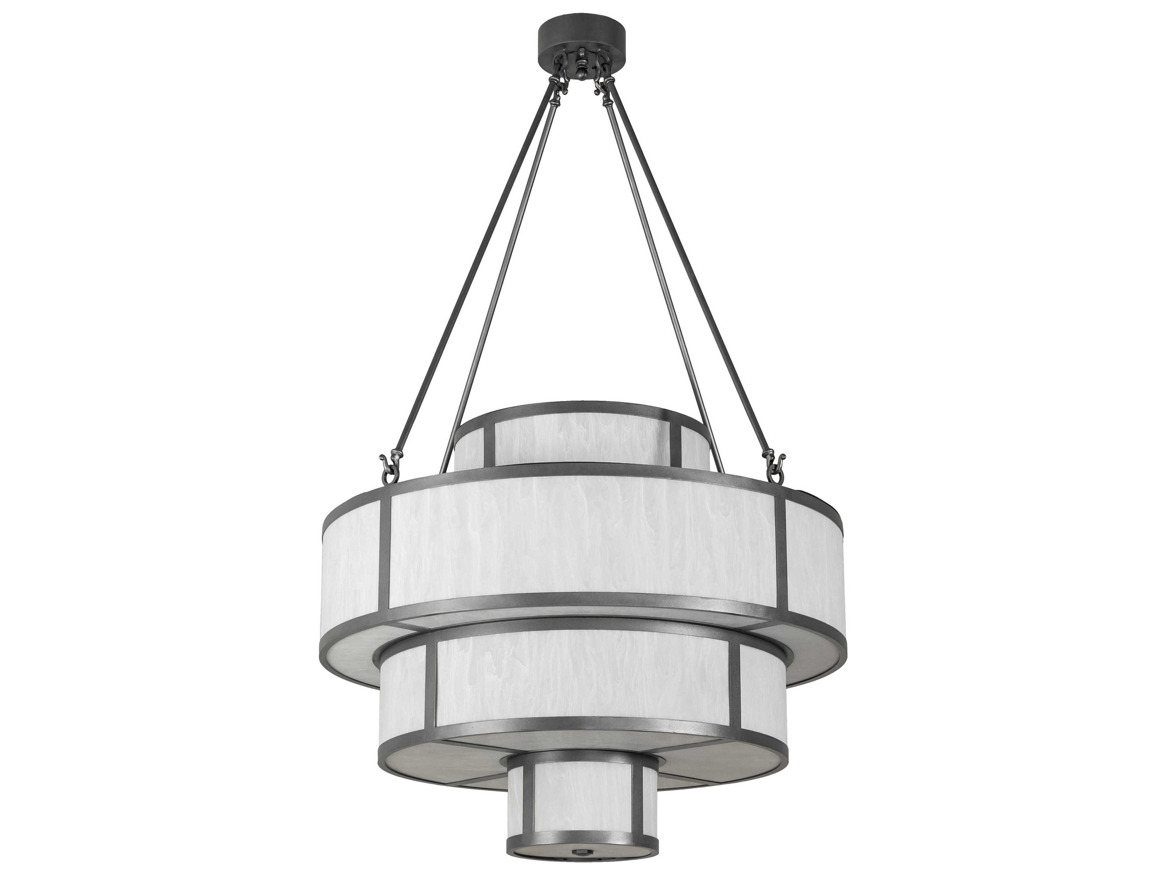 Meyda Jayne 12-Light Pewter Tiered Pendant