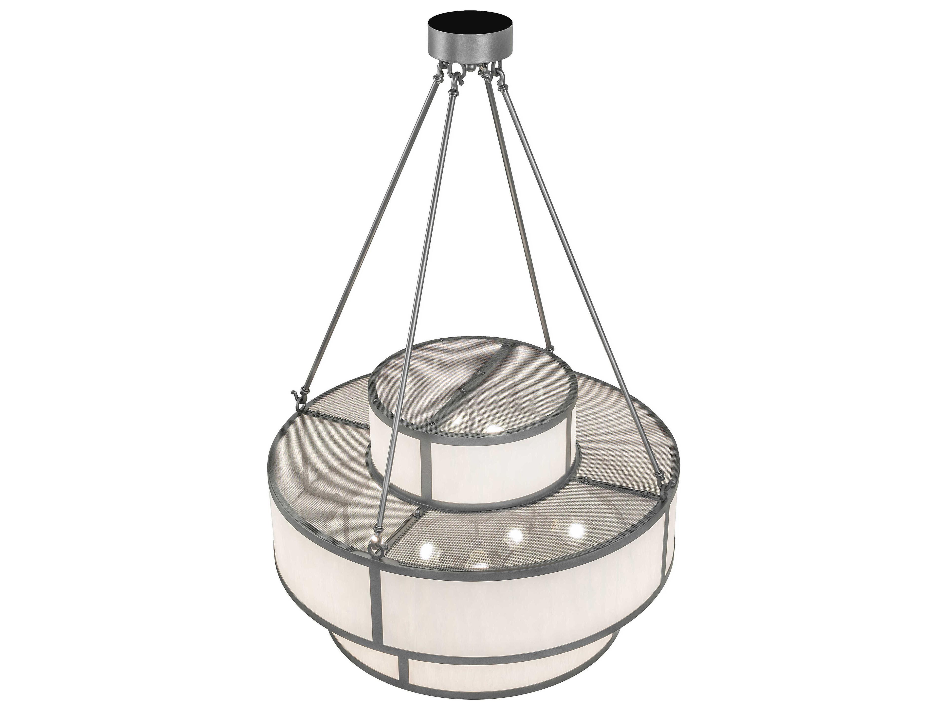 Meyda Jayne 12-Light Pewter Tiered Pendant