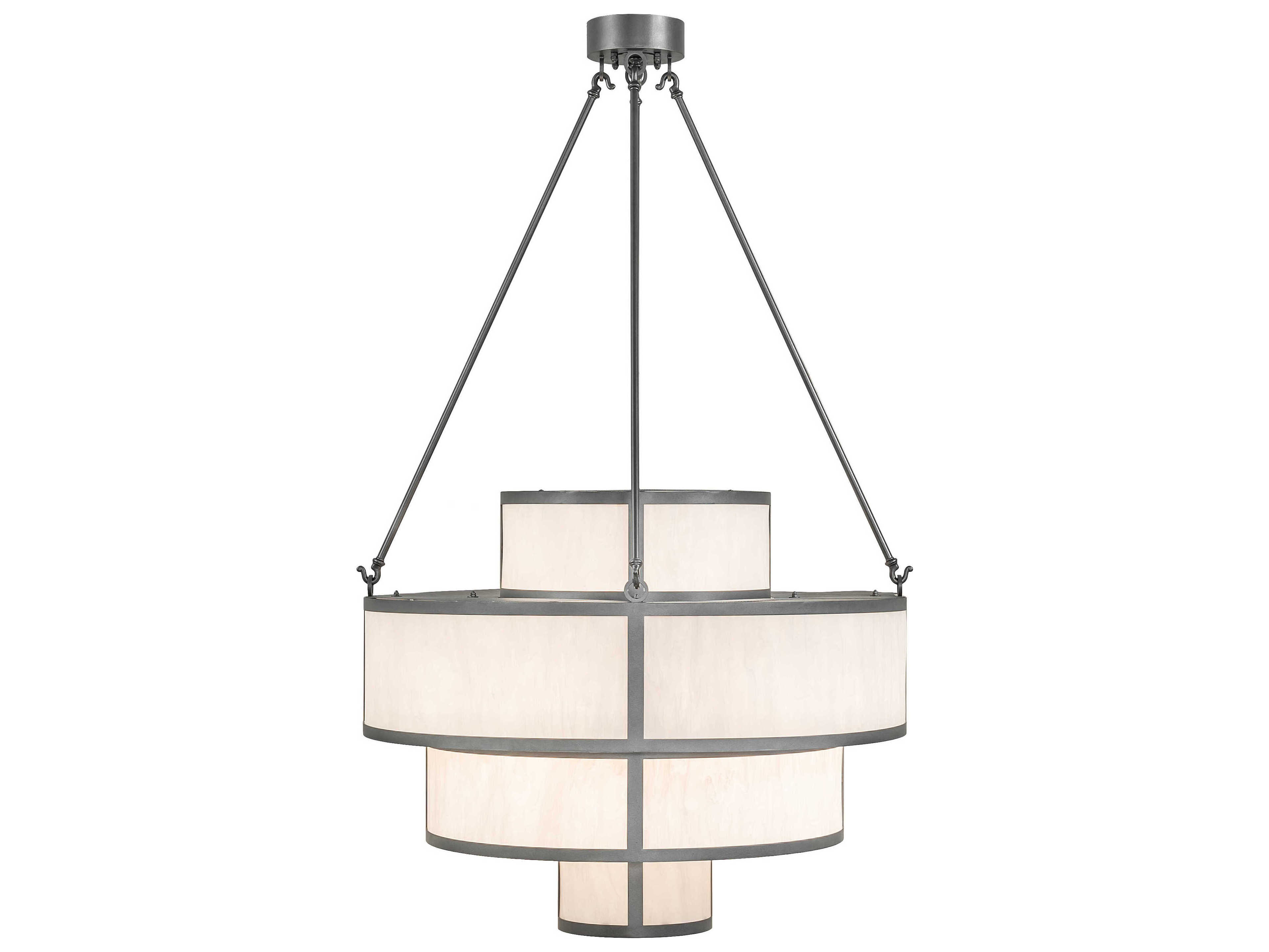 Meyda Jayne 12-Light Pewter Tiered Pendant
