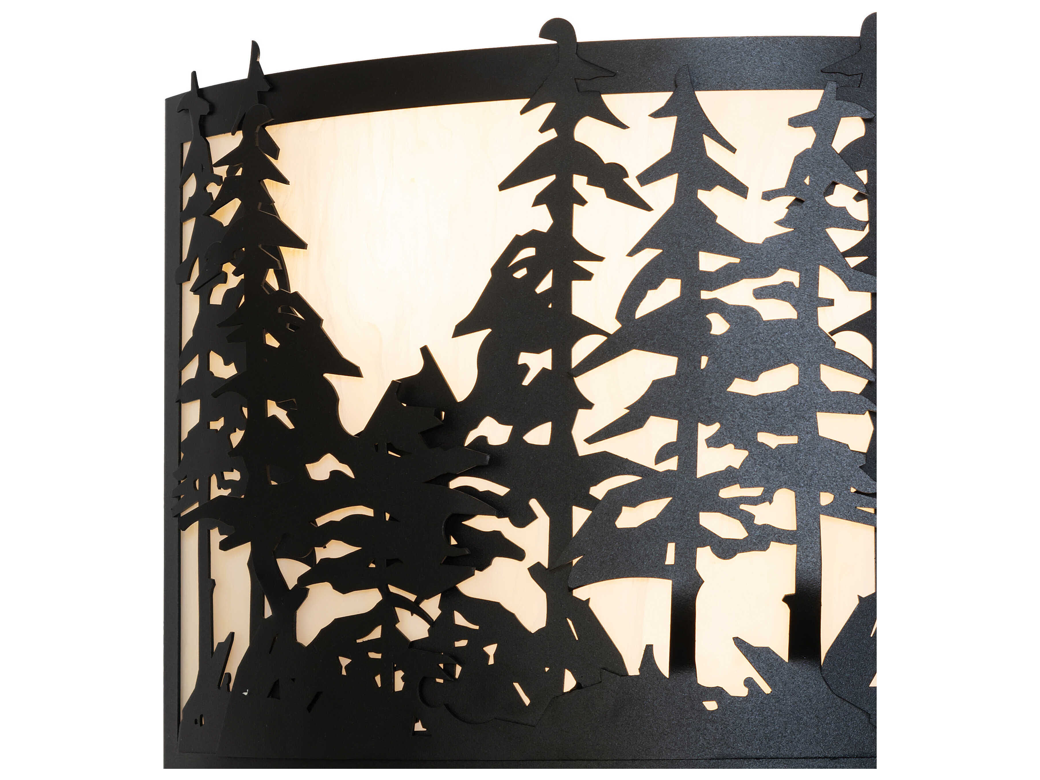 Meyda Pines 4-Light Textured Black Wall Sconce