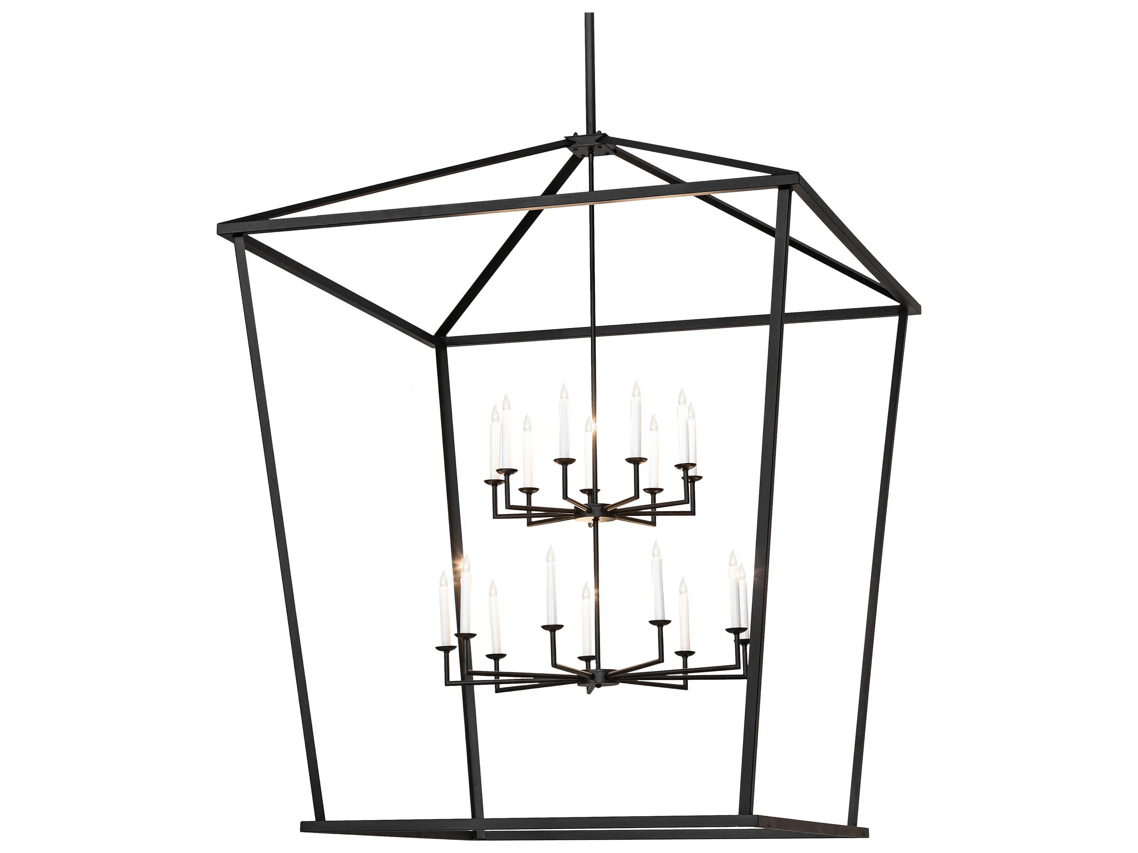 Meyda Kitzi 18-Light Textured Black Candelabra Tiered Chandelier