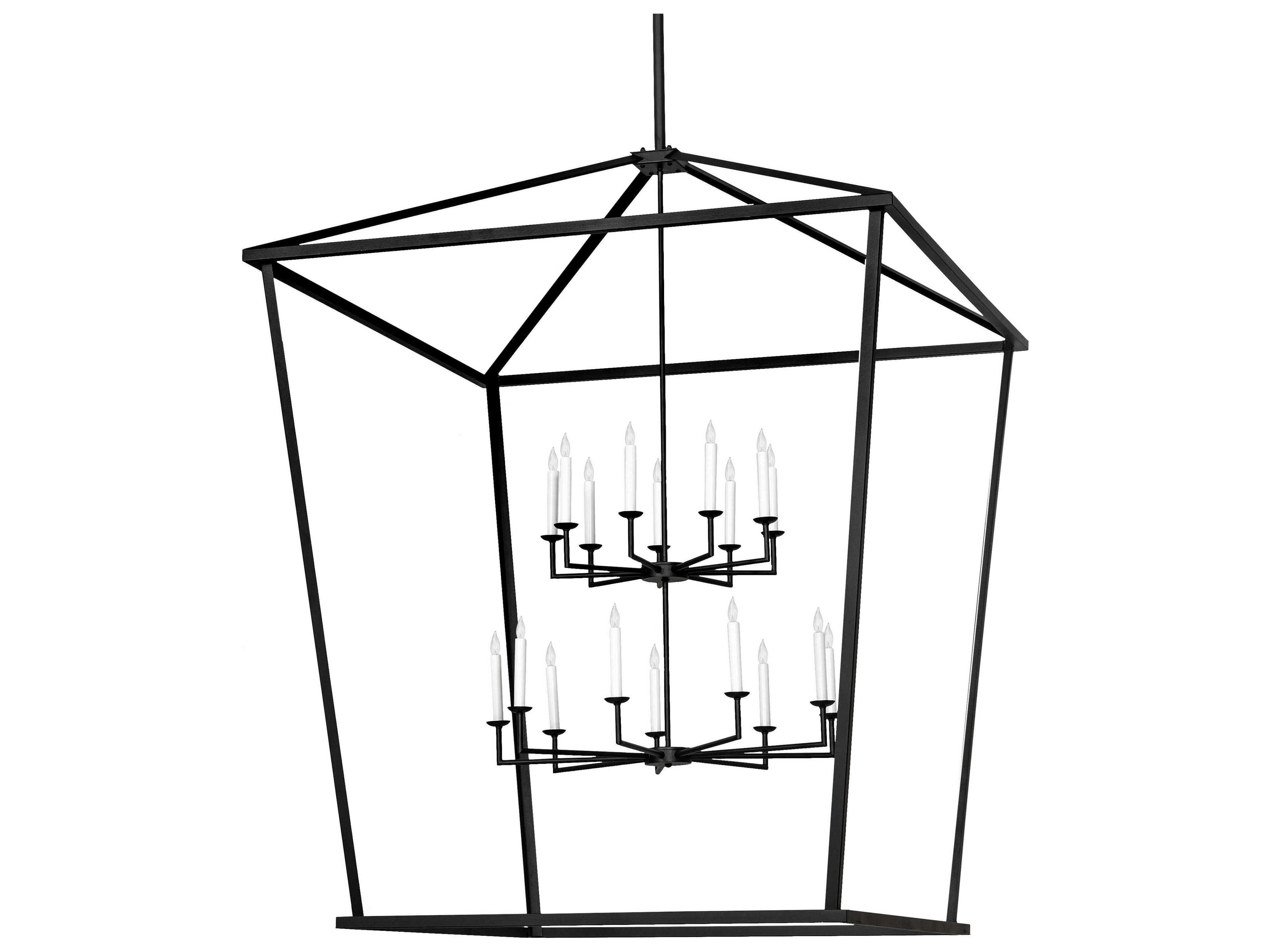 Meyda Kitzi 18-Light Textured Black Candelabra Tiered Chandelier