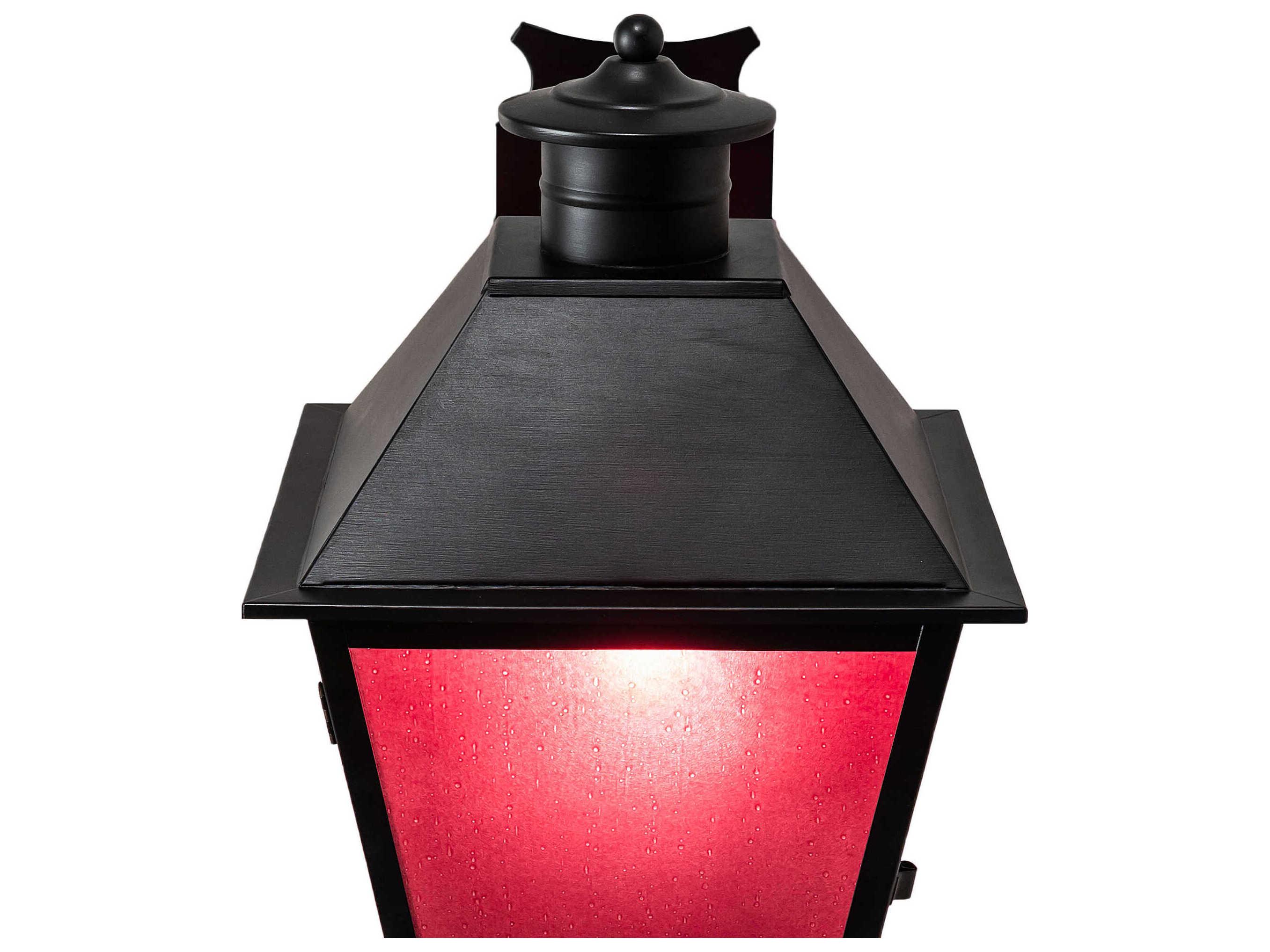 Meyda Stafford 1 - Light Outdoor Wall Light with Frosted Amethyst Shade