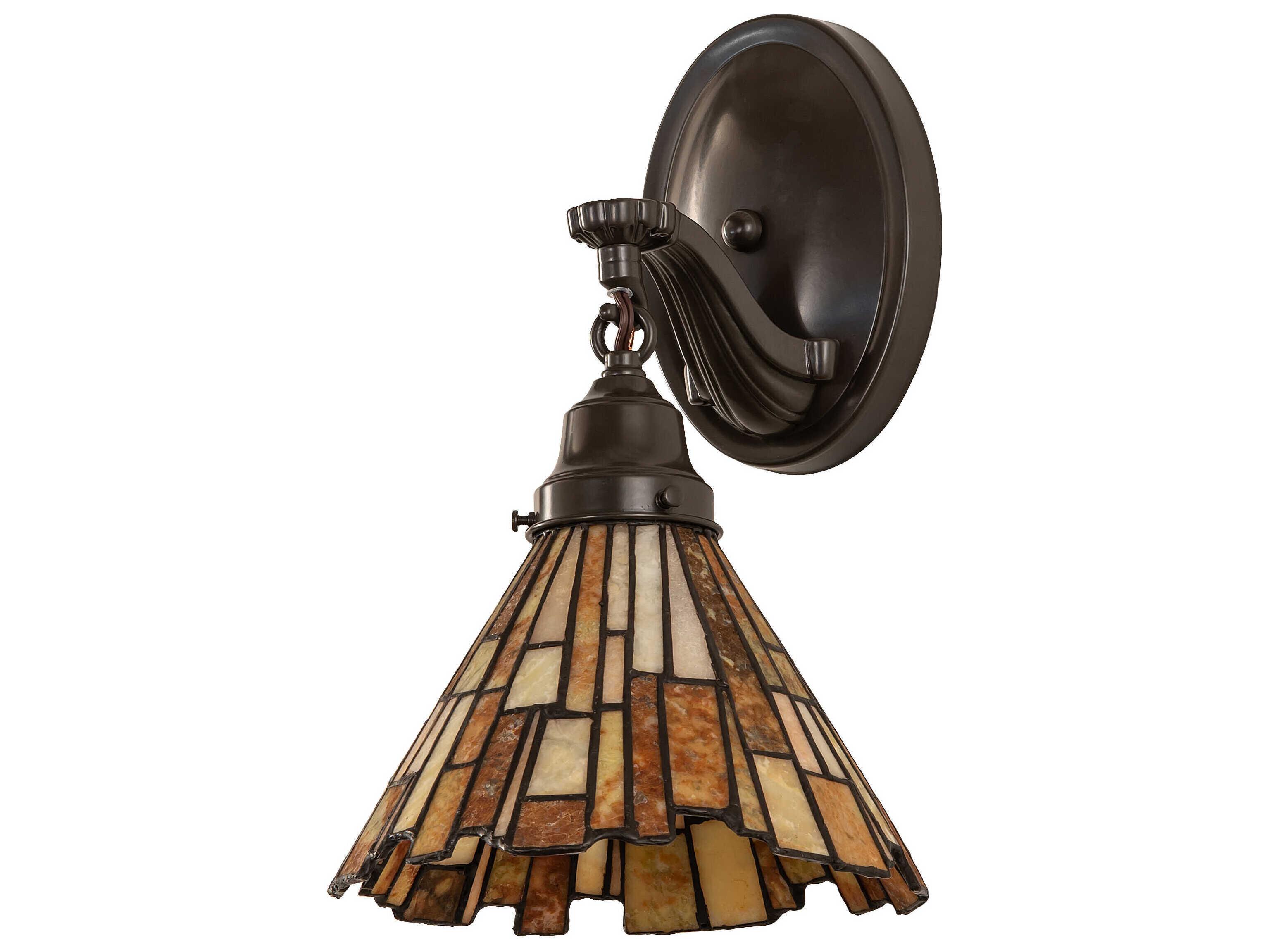 Meyda Delta Jadestone 1-Light Timeless Bronze Wall Sconce