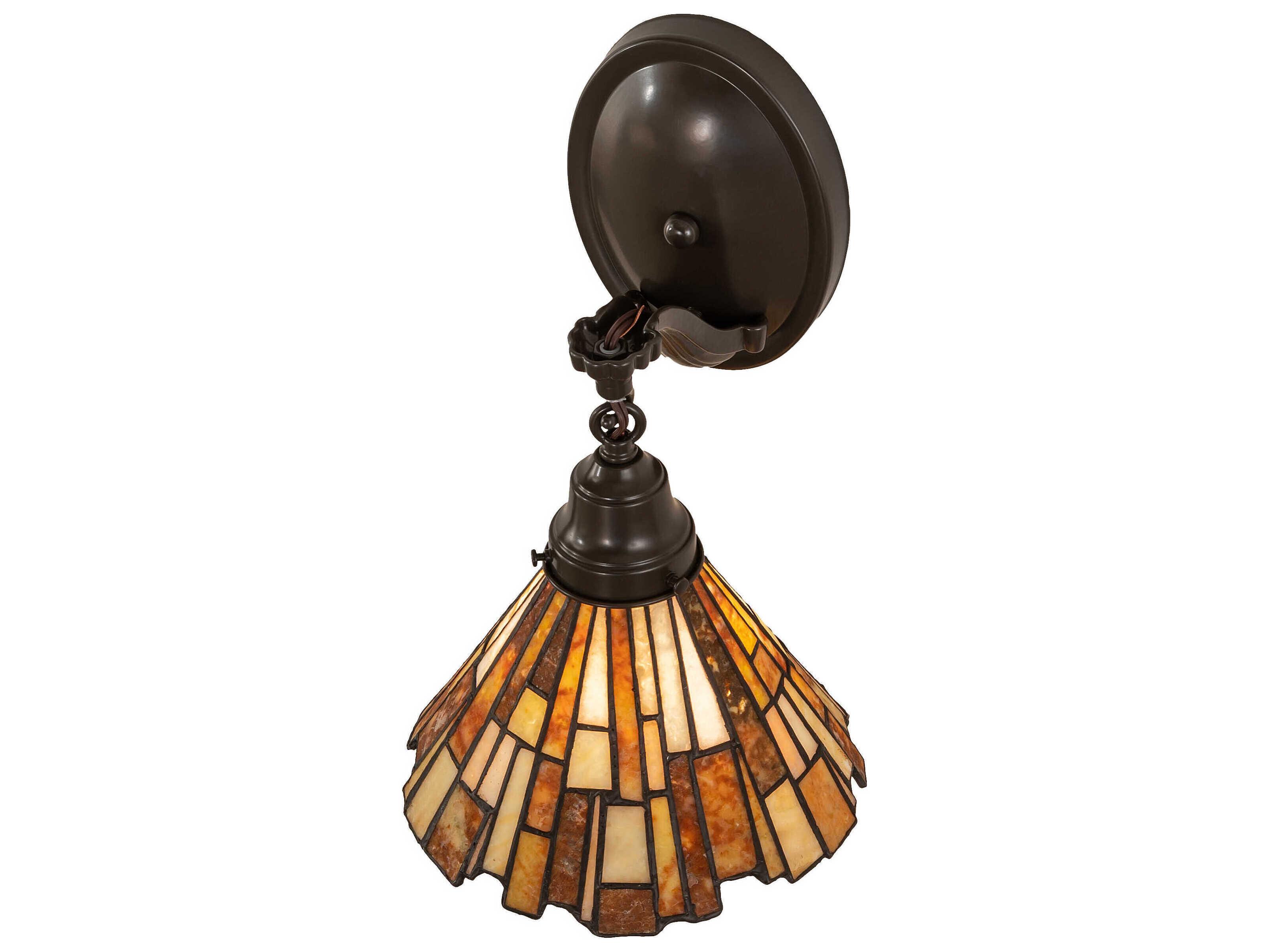 Meyda Delta Jadestone 1-Light Timeless Bronze Wall Sconce