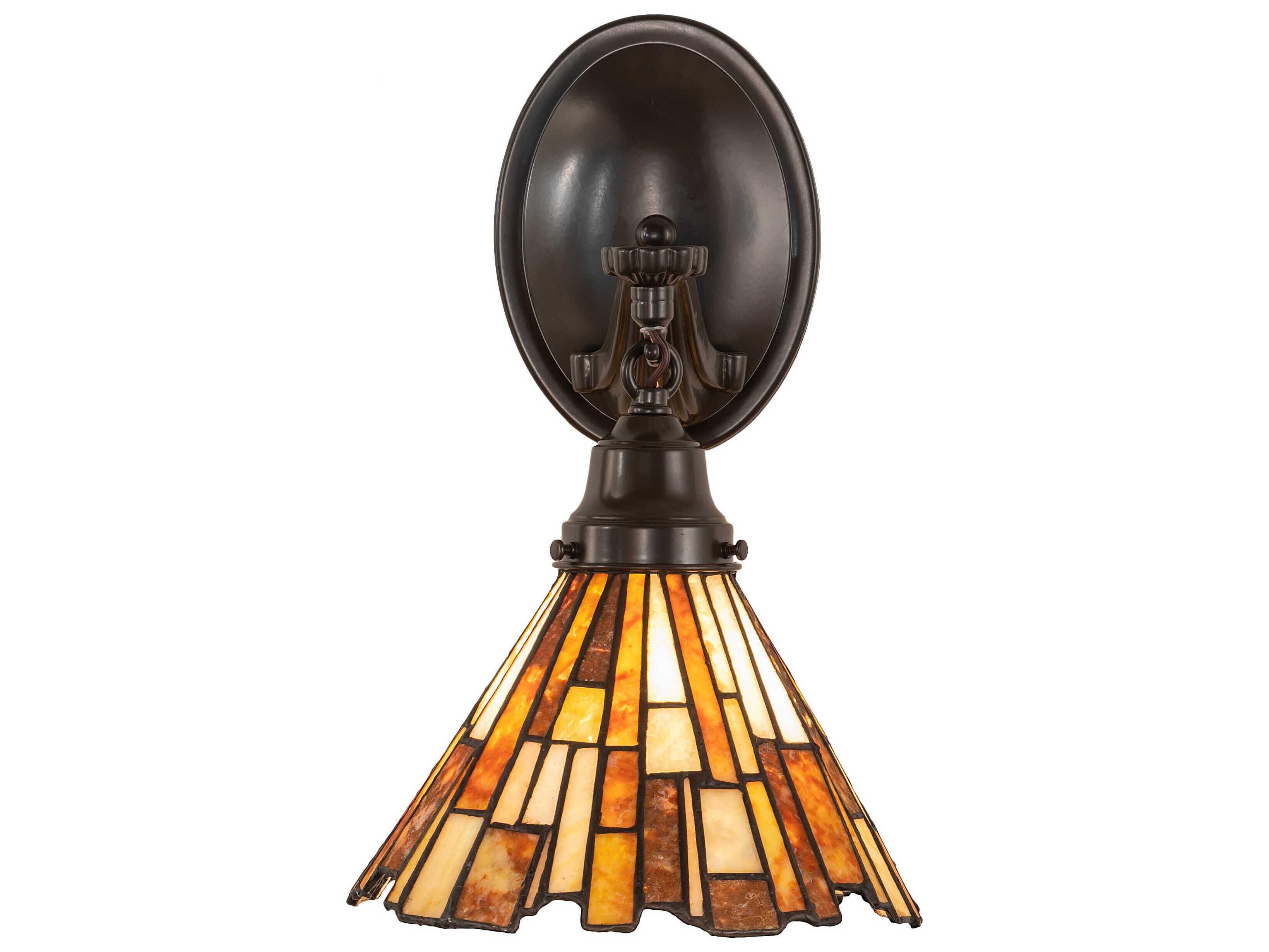 Meyda Delta Jadestone 1-Light Timeless Bronze Wall Sconce