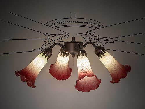 Meyda Pond Lily 4 - Light Fan Kit