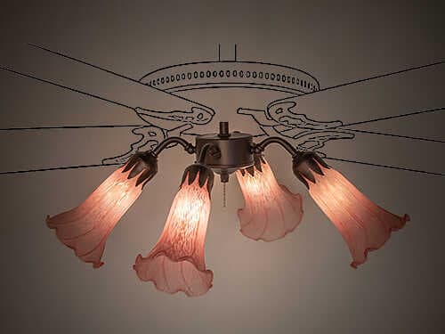 Meyda Pond Lily 4 - Light Fan Kit