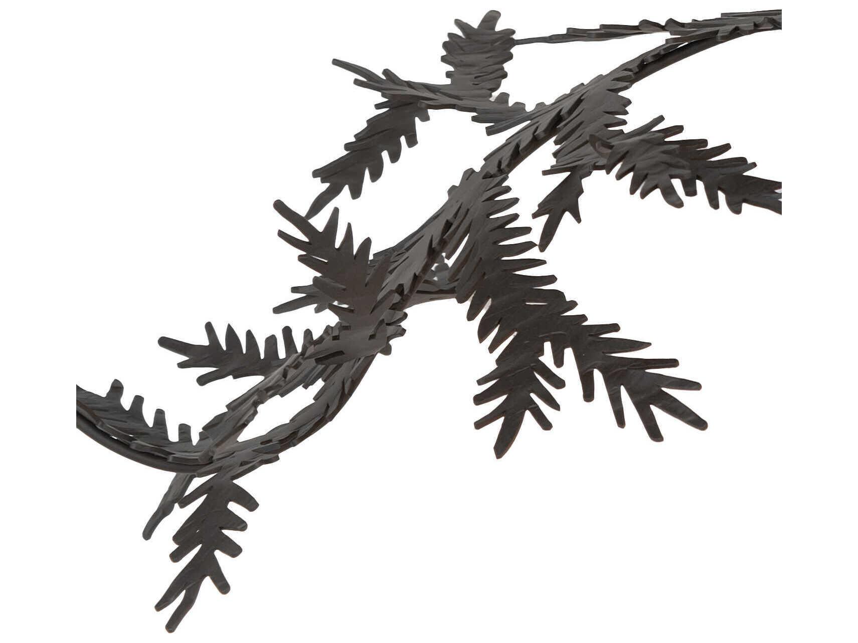 Meyda Pine Branch 1-Light Oil Rubbed Bronze Glass Wall Sconce