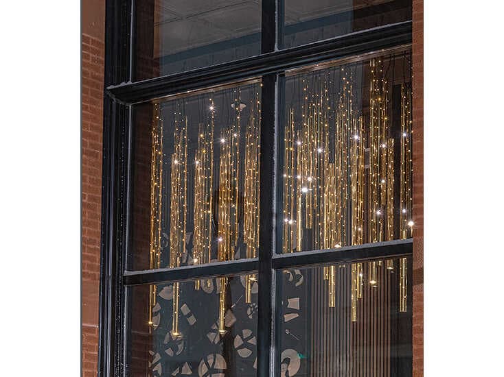 Meyda Emmentaler 15-Light Polished Brass / Solar Black Island Pendant