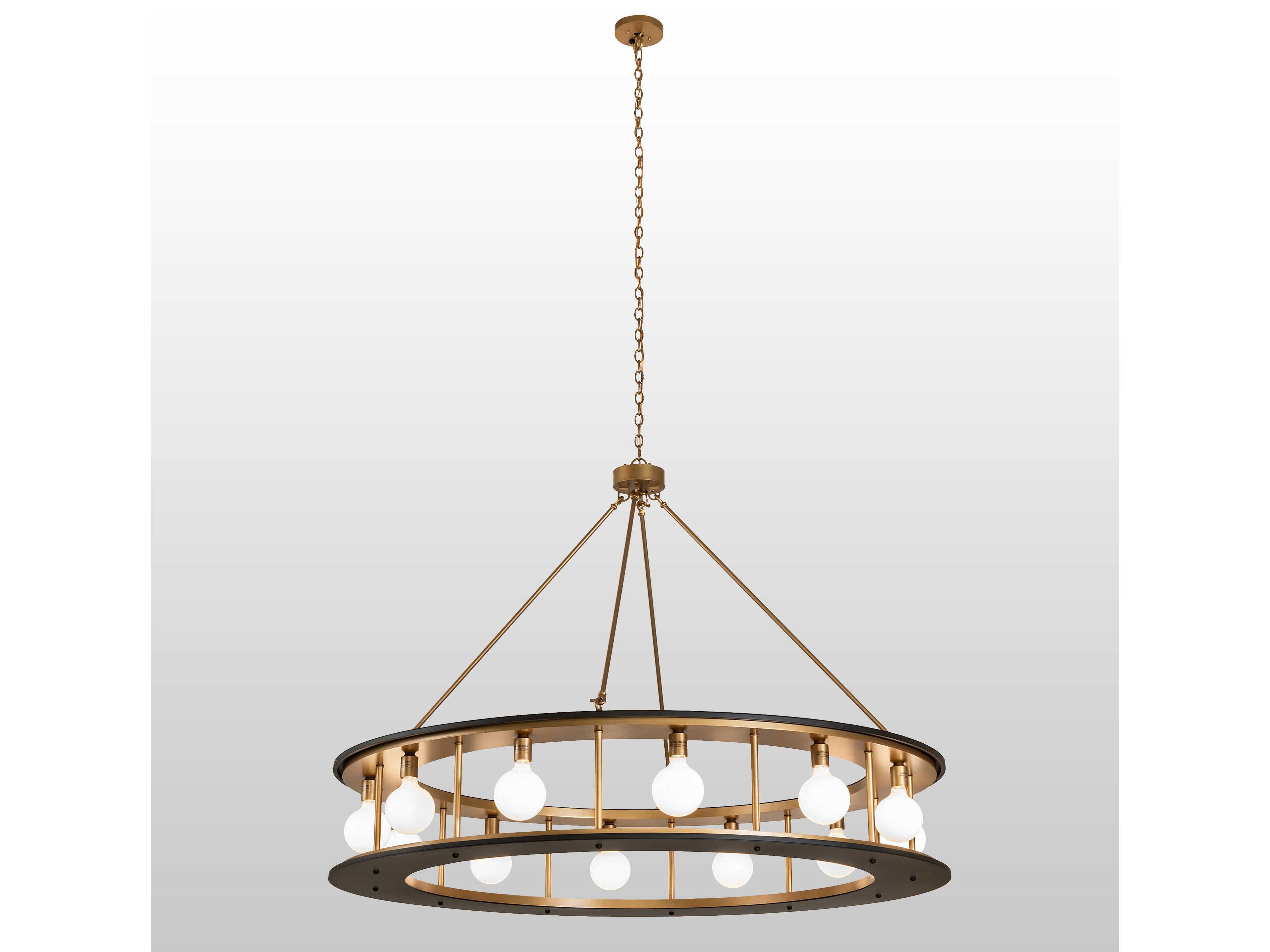 Meyda Reginald 12-Light Gold Metallic Oil Rubbed Bronze Pendant