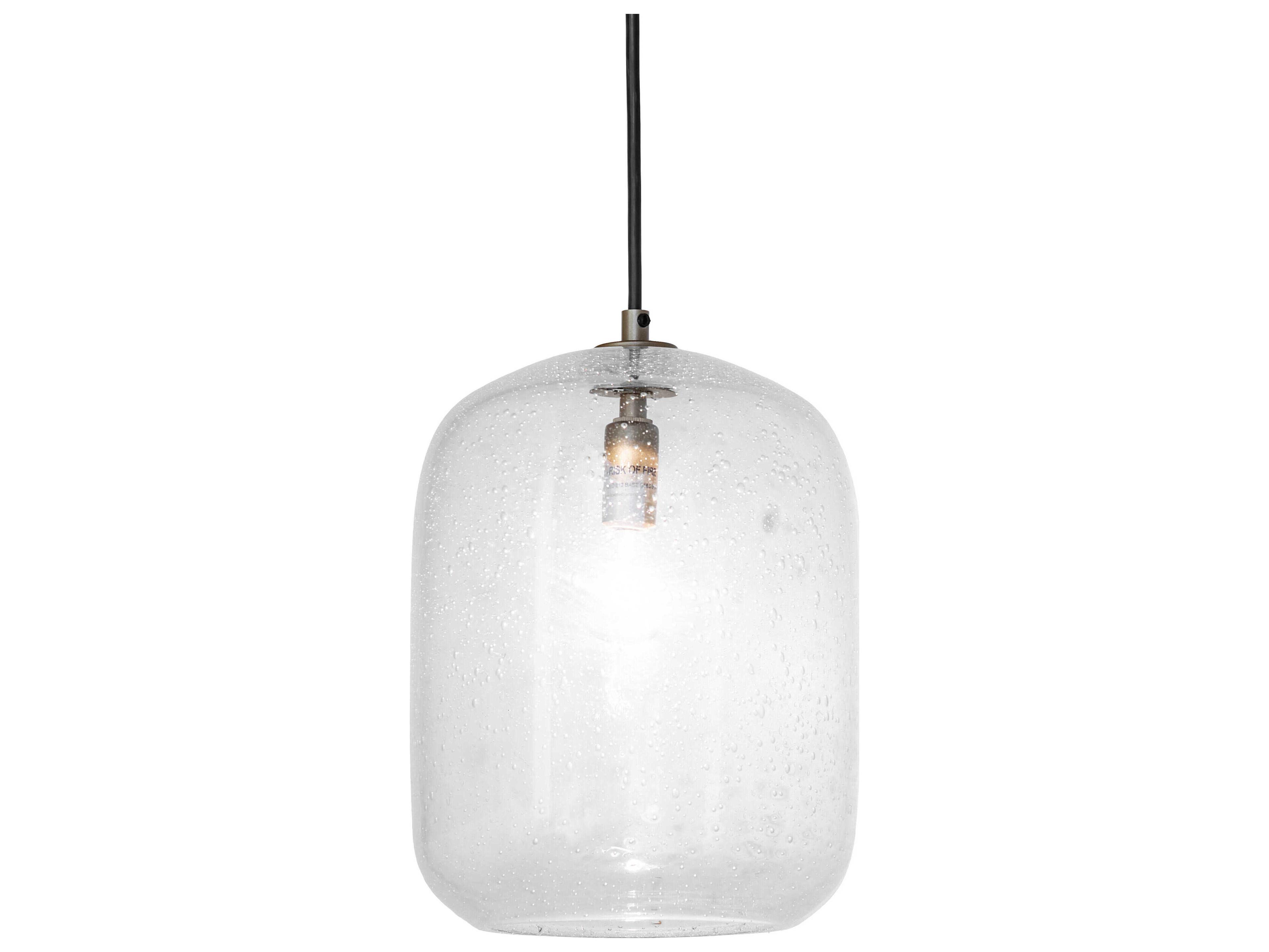 Meyda Pastilla 1-Light Gold Metallic Clear Cylinder Mini Pendant