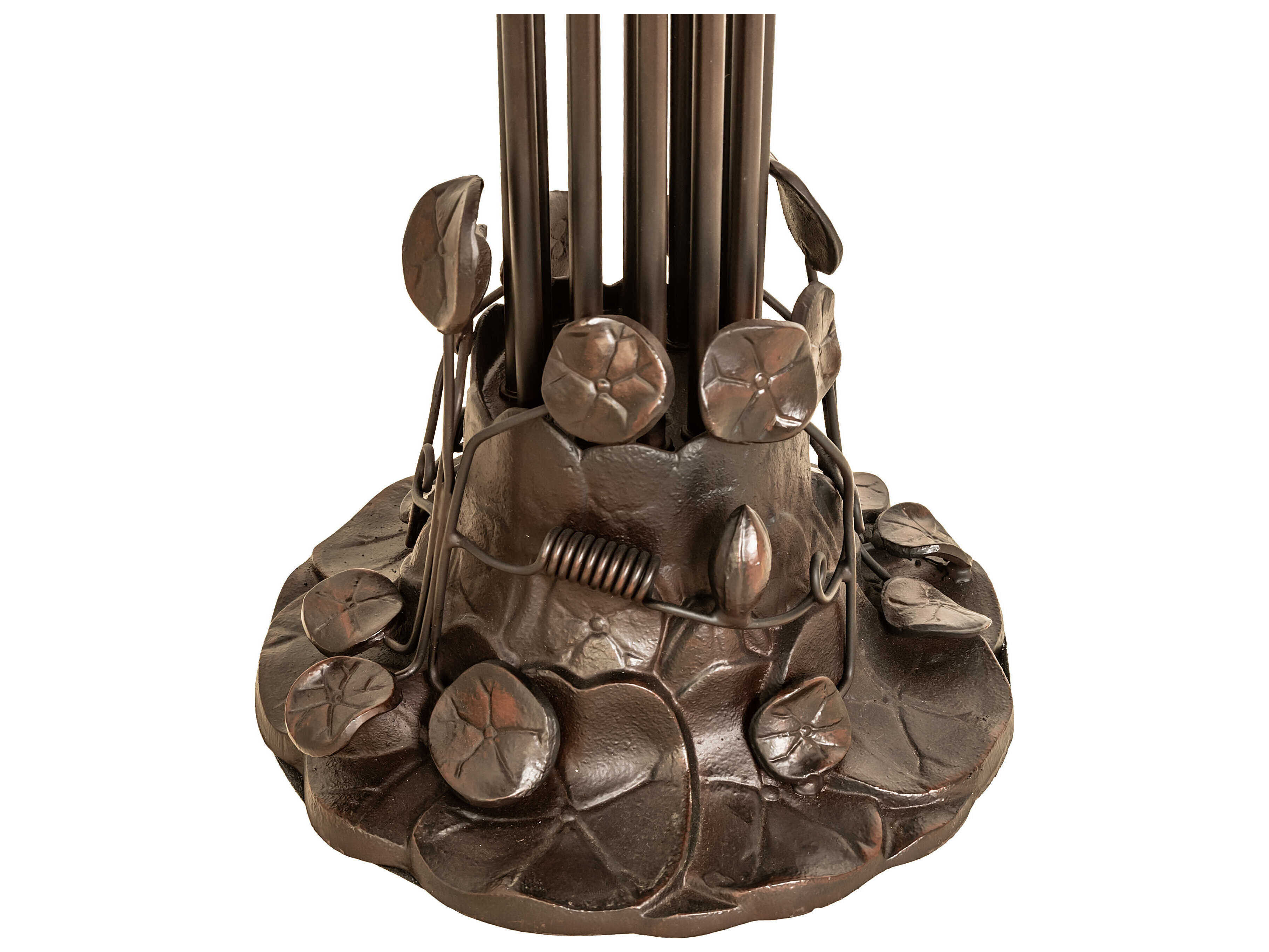 Meyda Stained Glass Pond Lily Bronze Floor Lamp