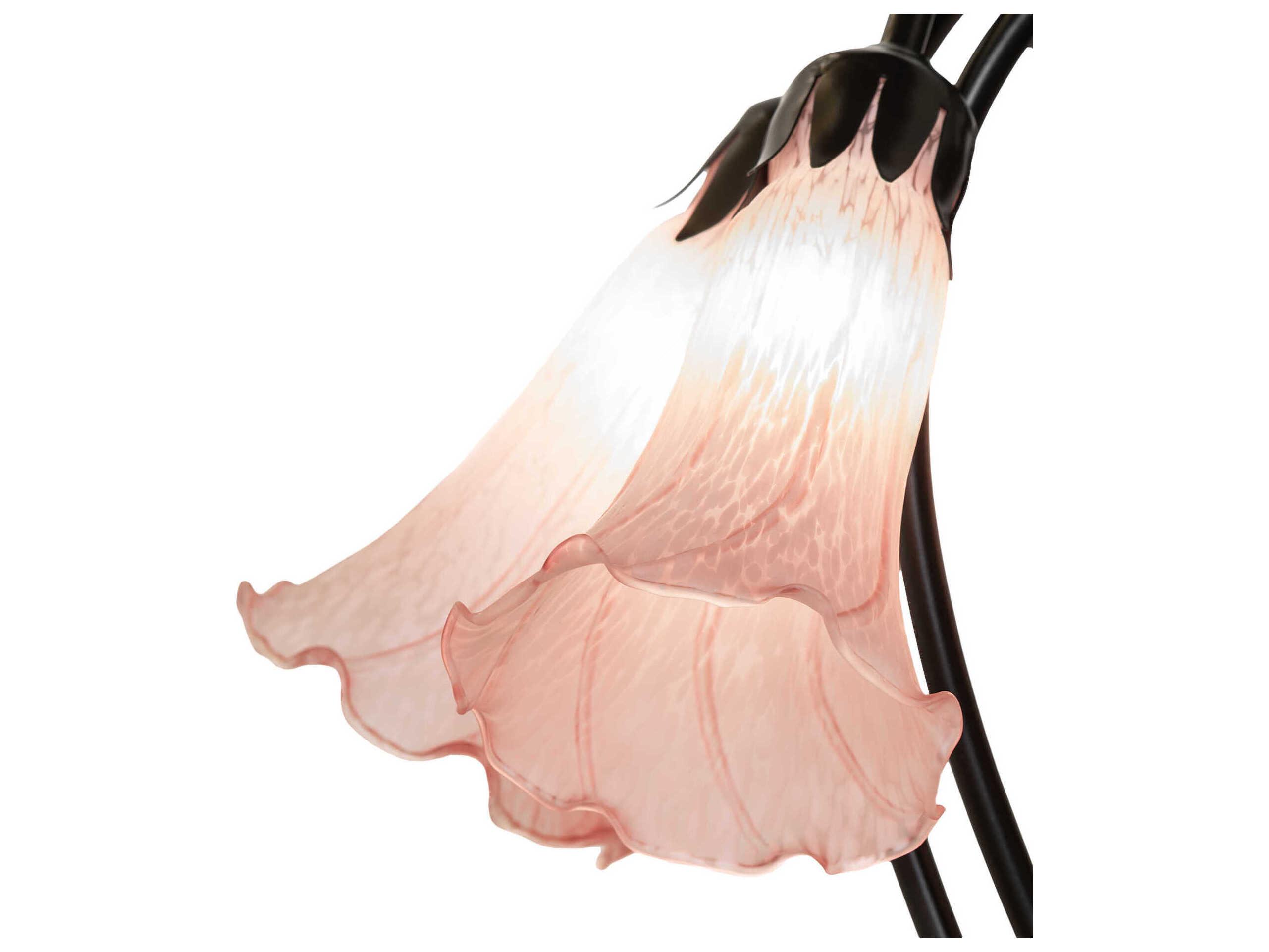 Meyda Pond Lily Mahogany Bronze Table Lamp