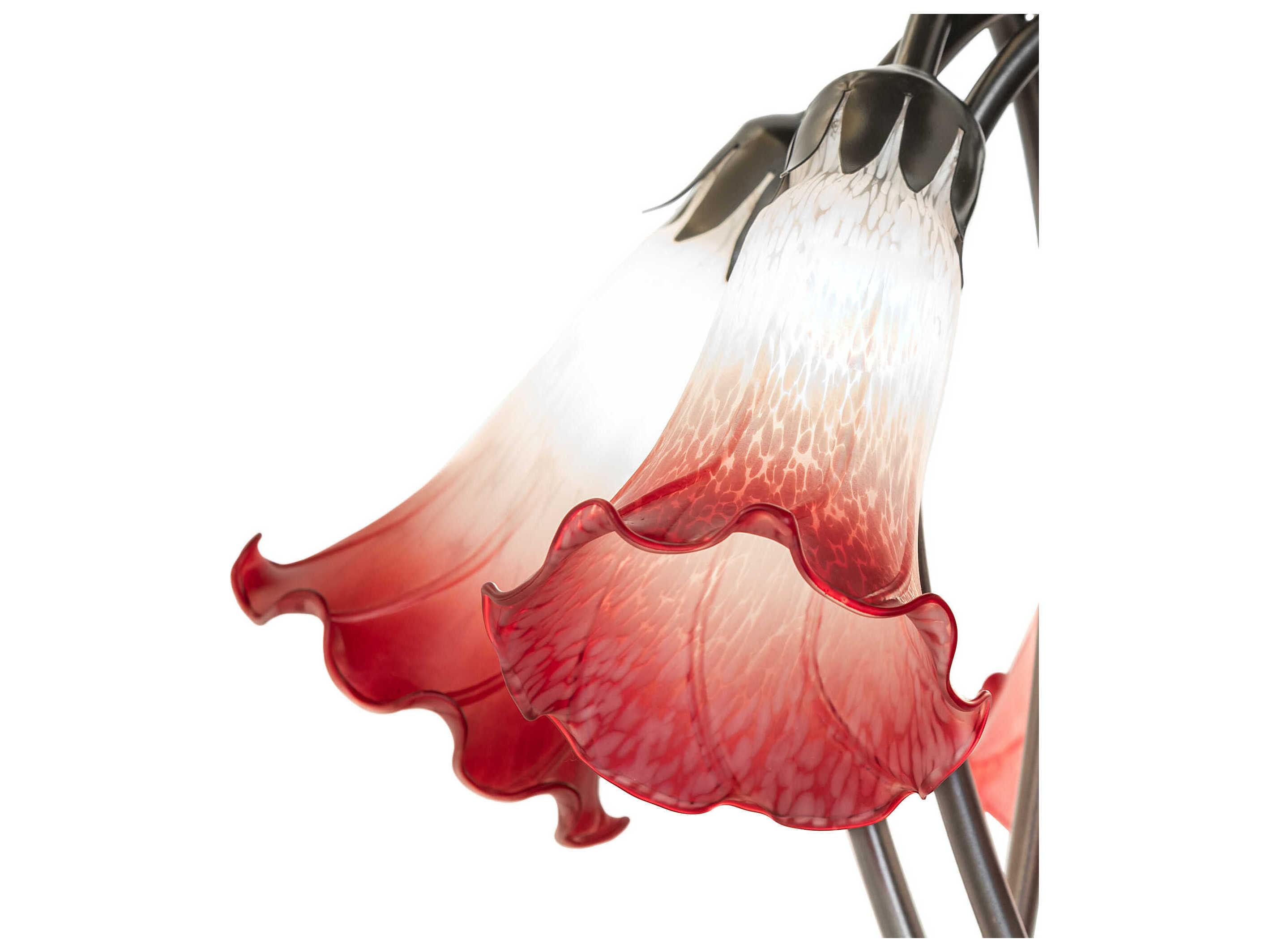 Meyda Pond Lily Mahogany Bronze Table Lamp