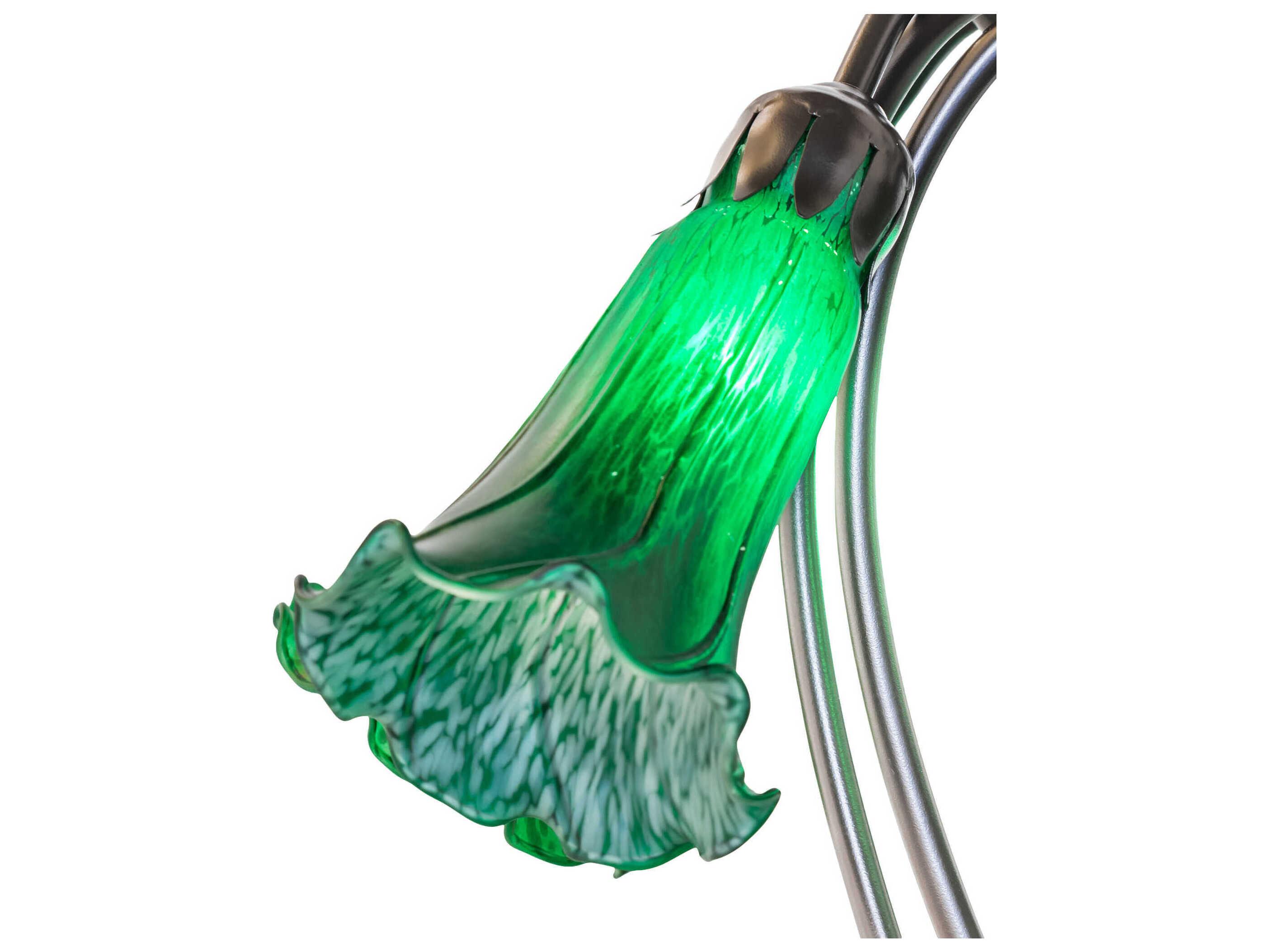 Meyda Pond Lily Mahogany Bronze Table Lamp