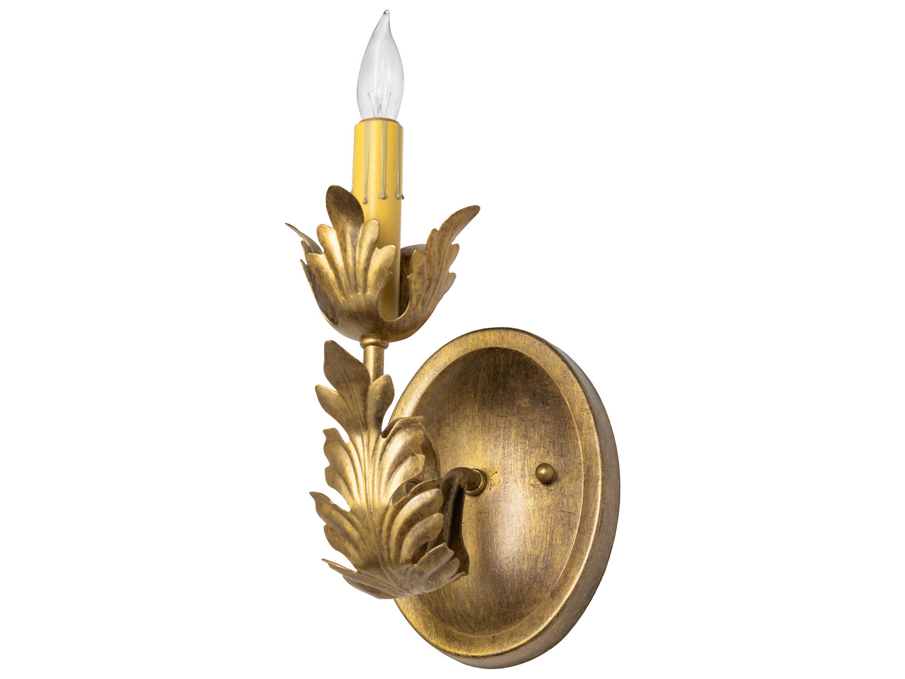 Meyda Esther 1-Light Light Brushed Gold Wall Sconce