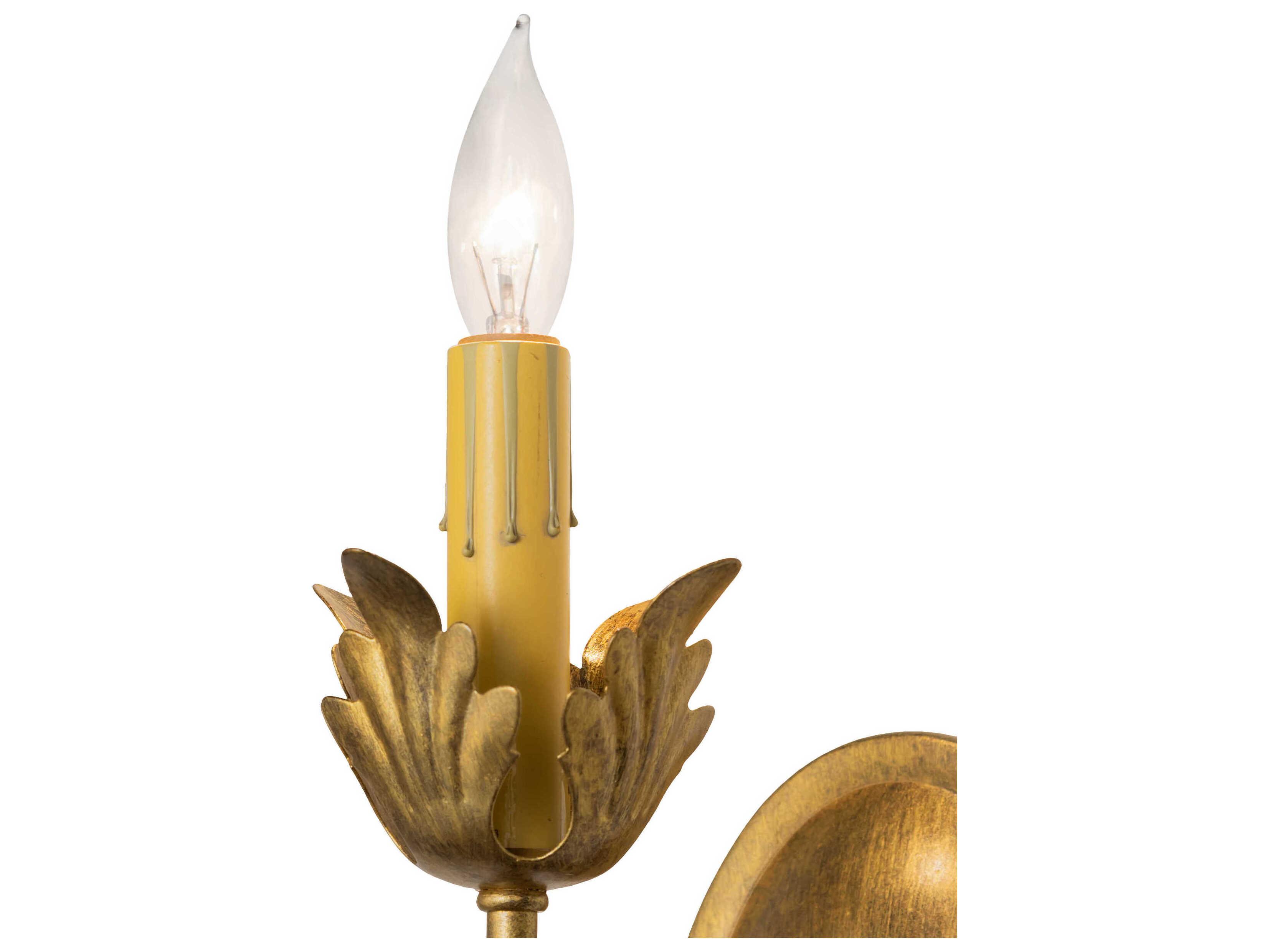 Meyda Esther 1-Light Light Brushed Gold Wall Sconce