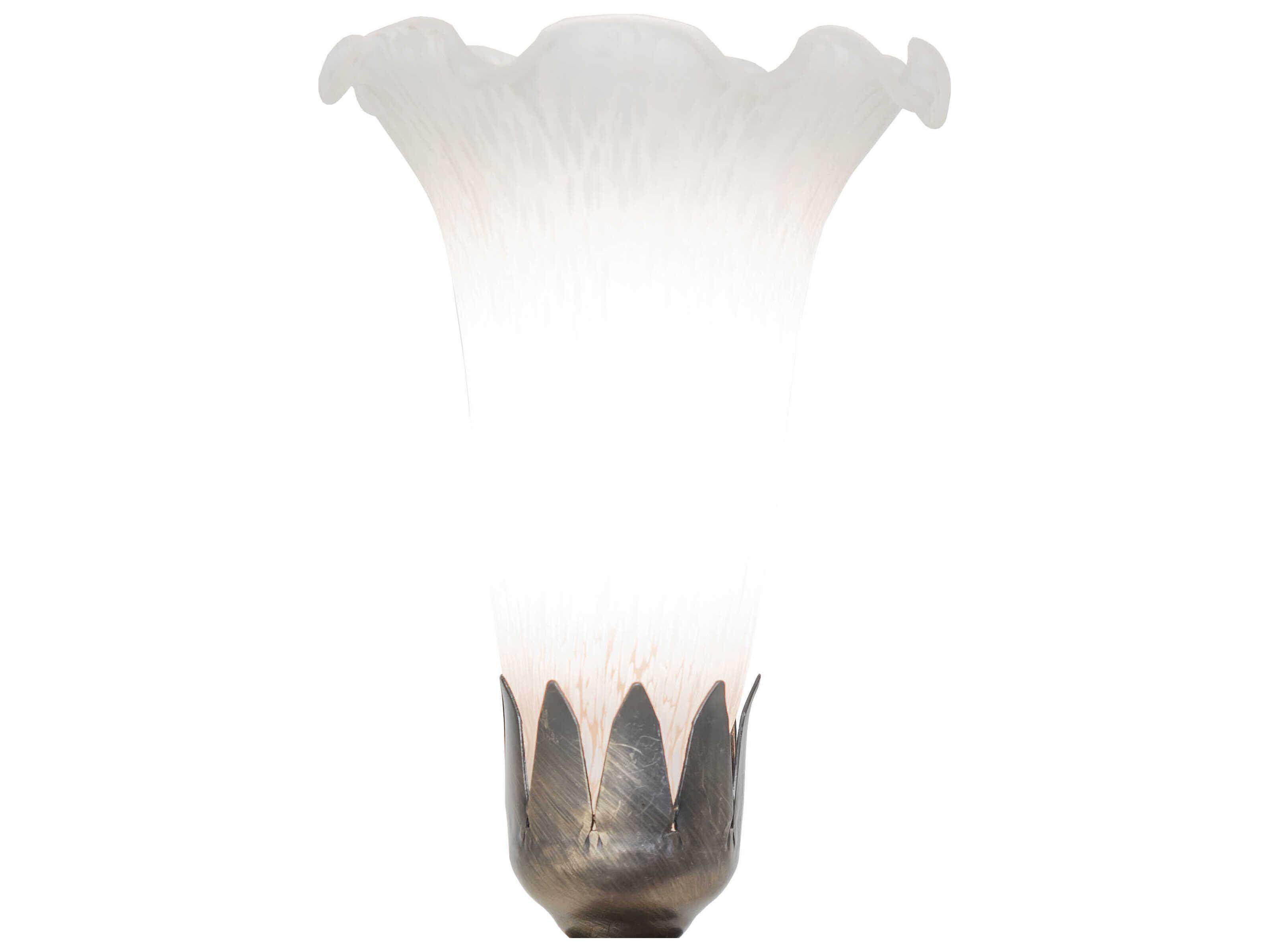 Meyda Pond Lily Antique Brass Table Lamp