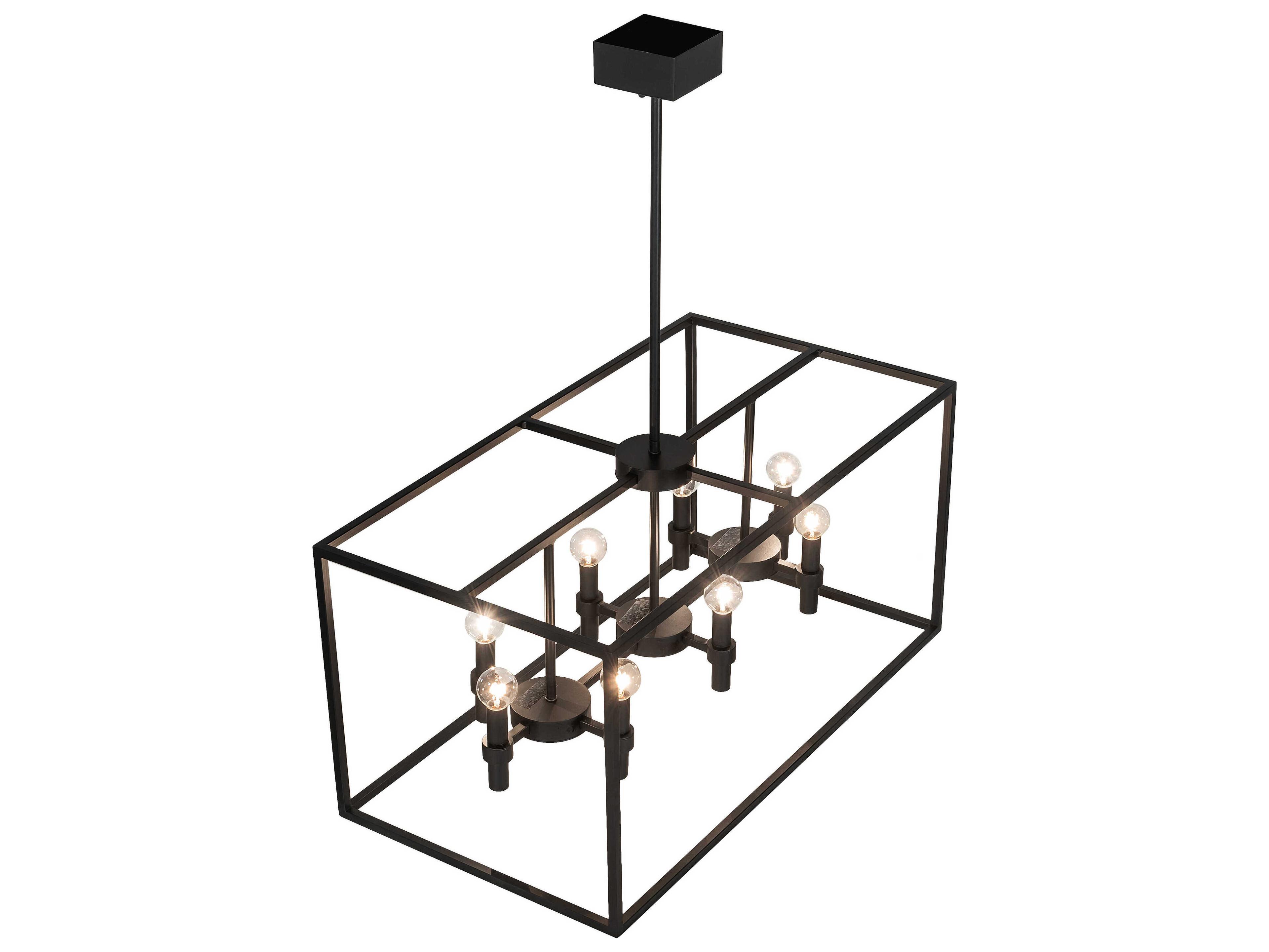 Meyda Kitzi 8-Light Solar Black Island Pendant