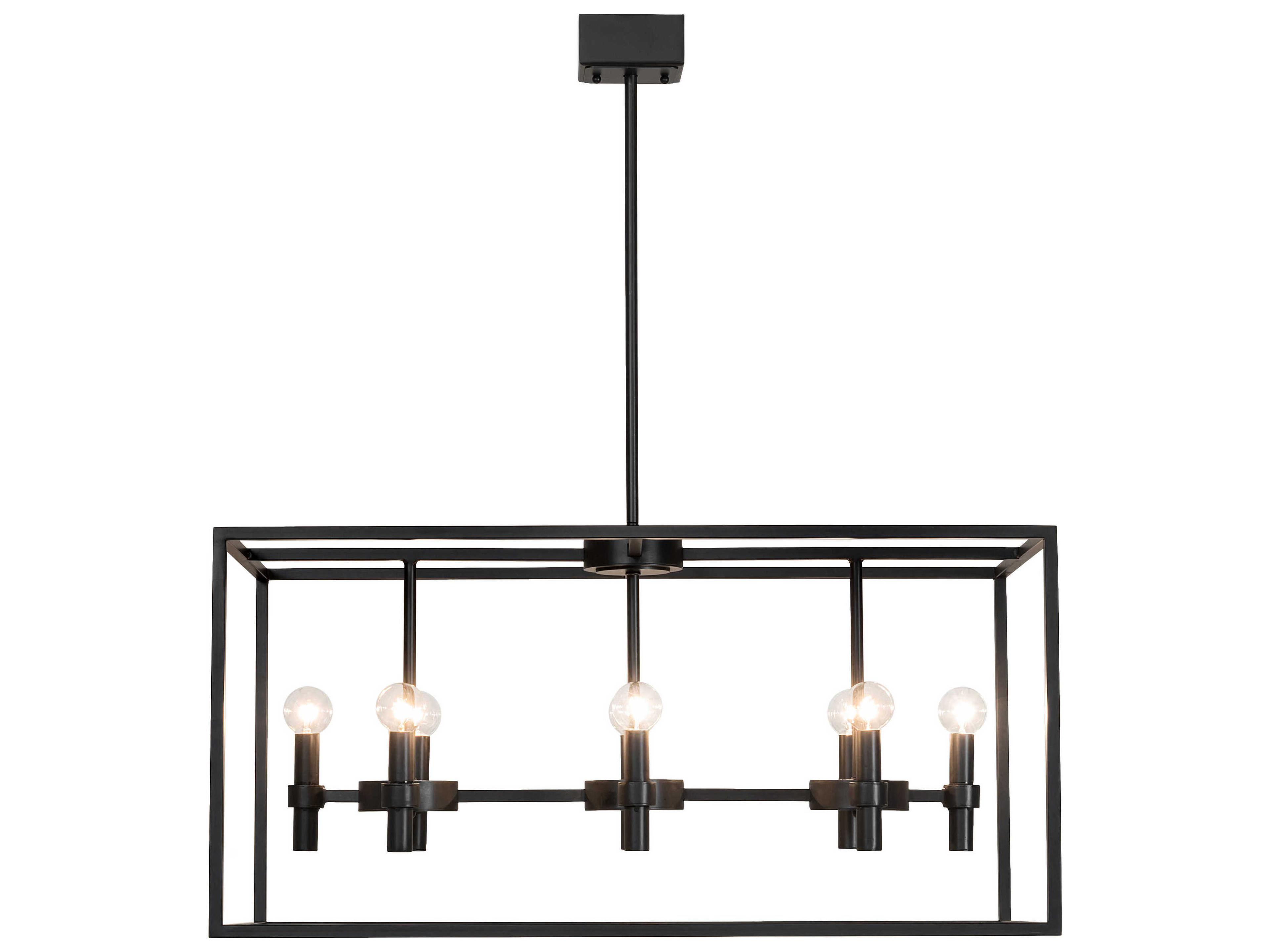 Meyda Kitzi 8-Light Solar Black Island Pendant