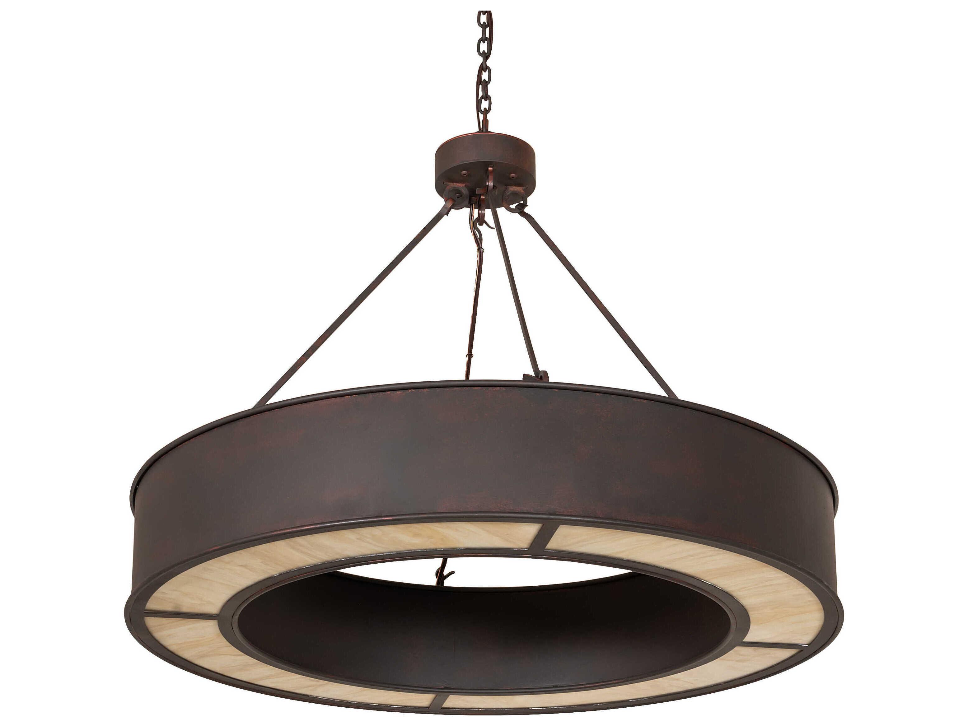 Meyda Loxley 8-Light Copper Metallic Black Cherry Outdoor Hanging Light
