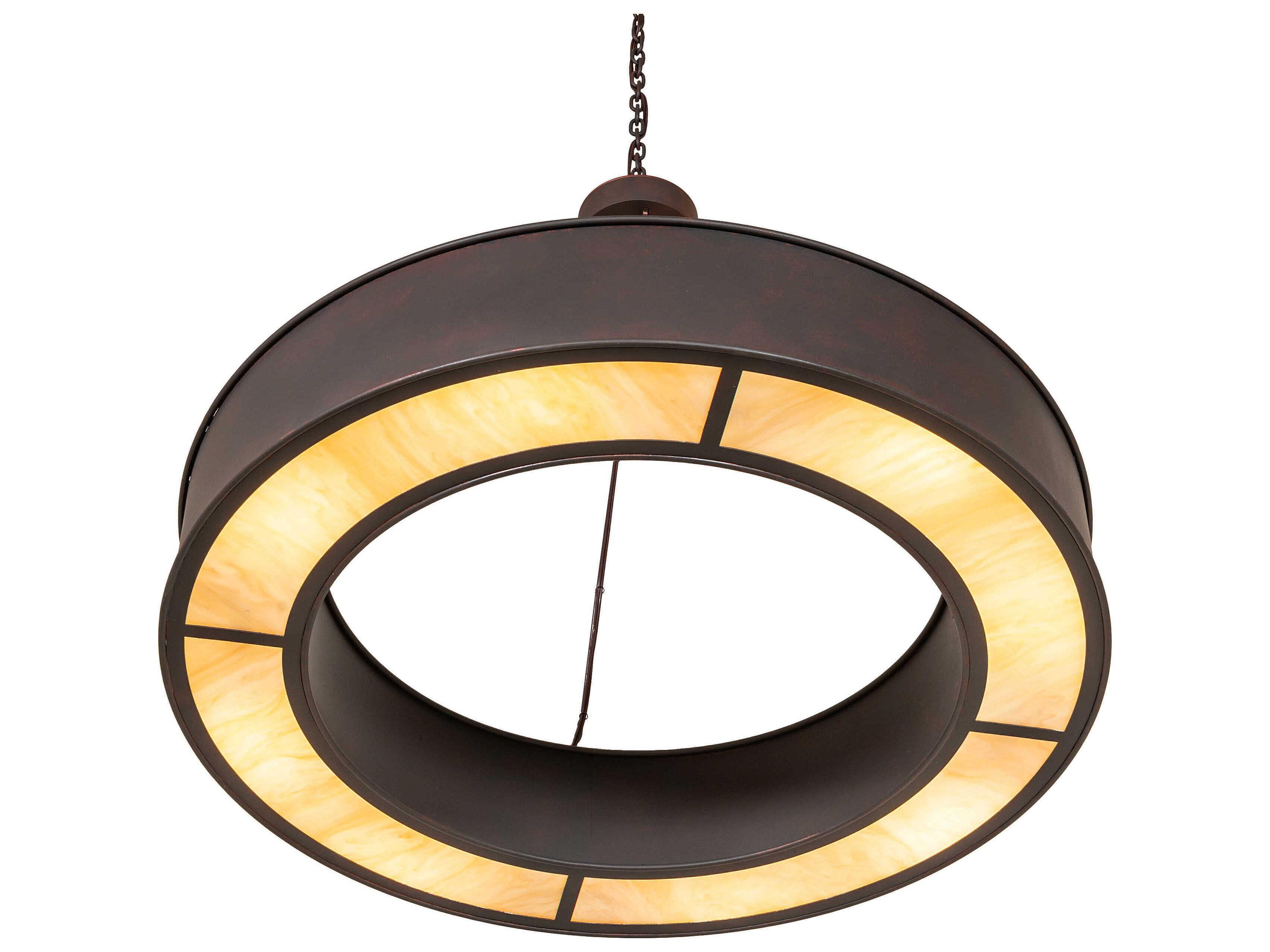 Meyda Loxley 8-Light Copper Metallic Black Cherry Outdoor Hanging Light