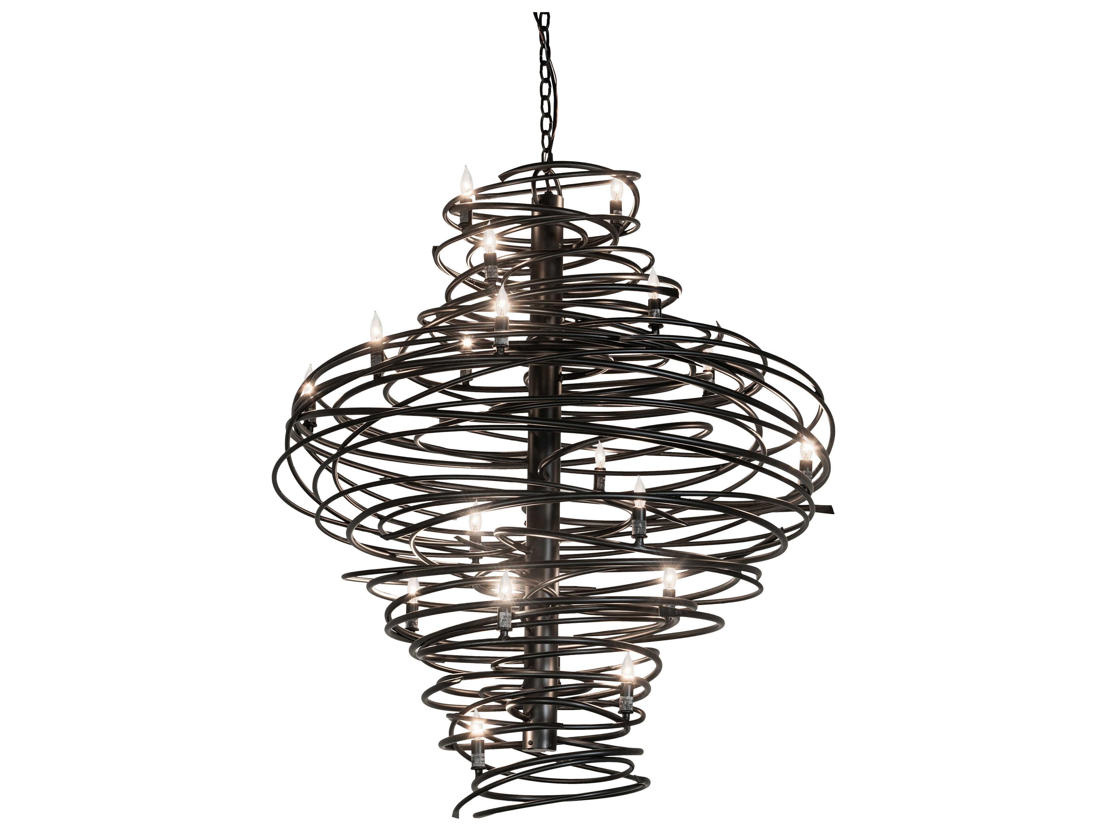 Meyda Cyclone 20-Light Solar Black Pendant