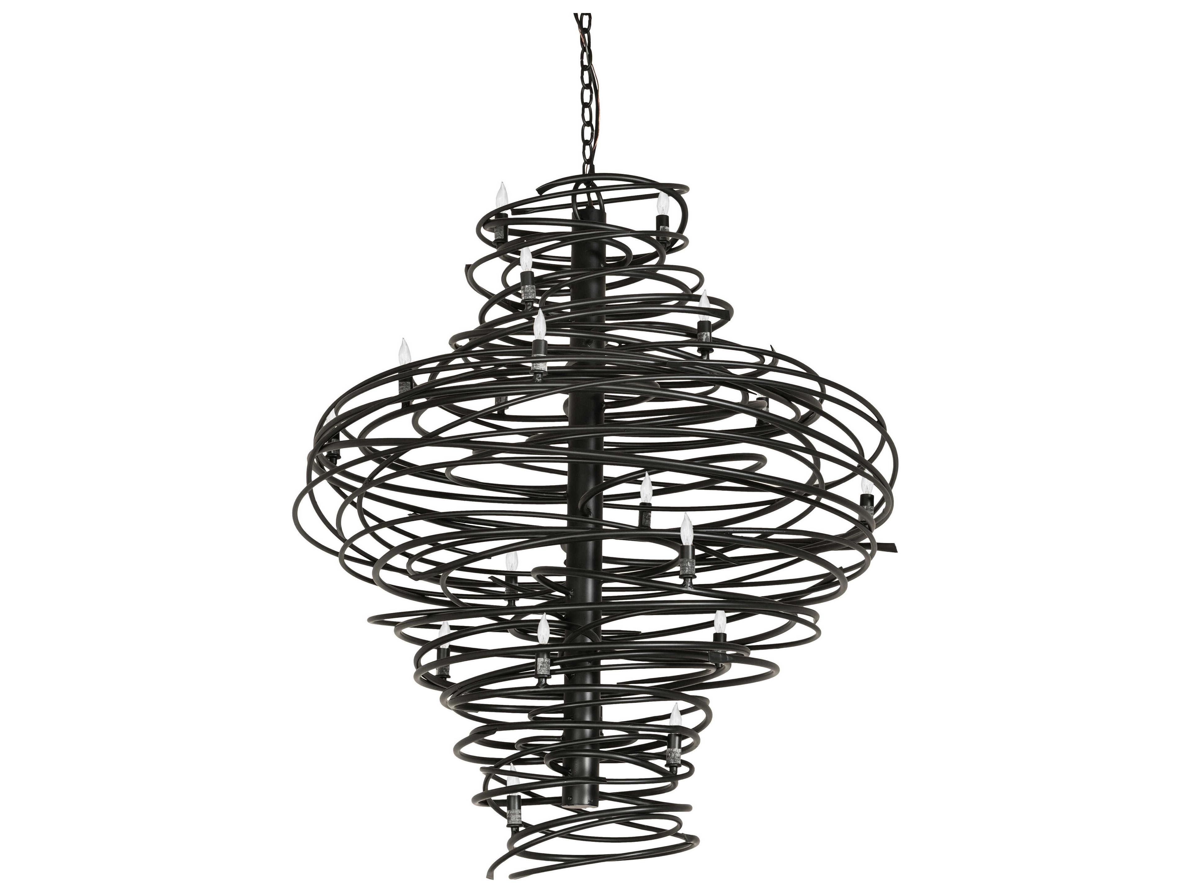 Meyda Cyclone 20-Light Solar Black Pendant