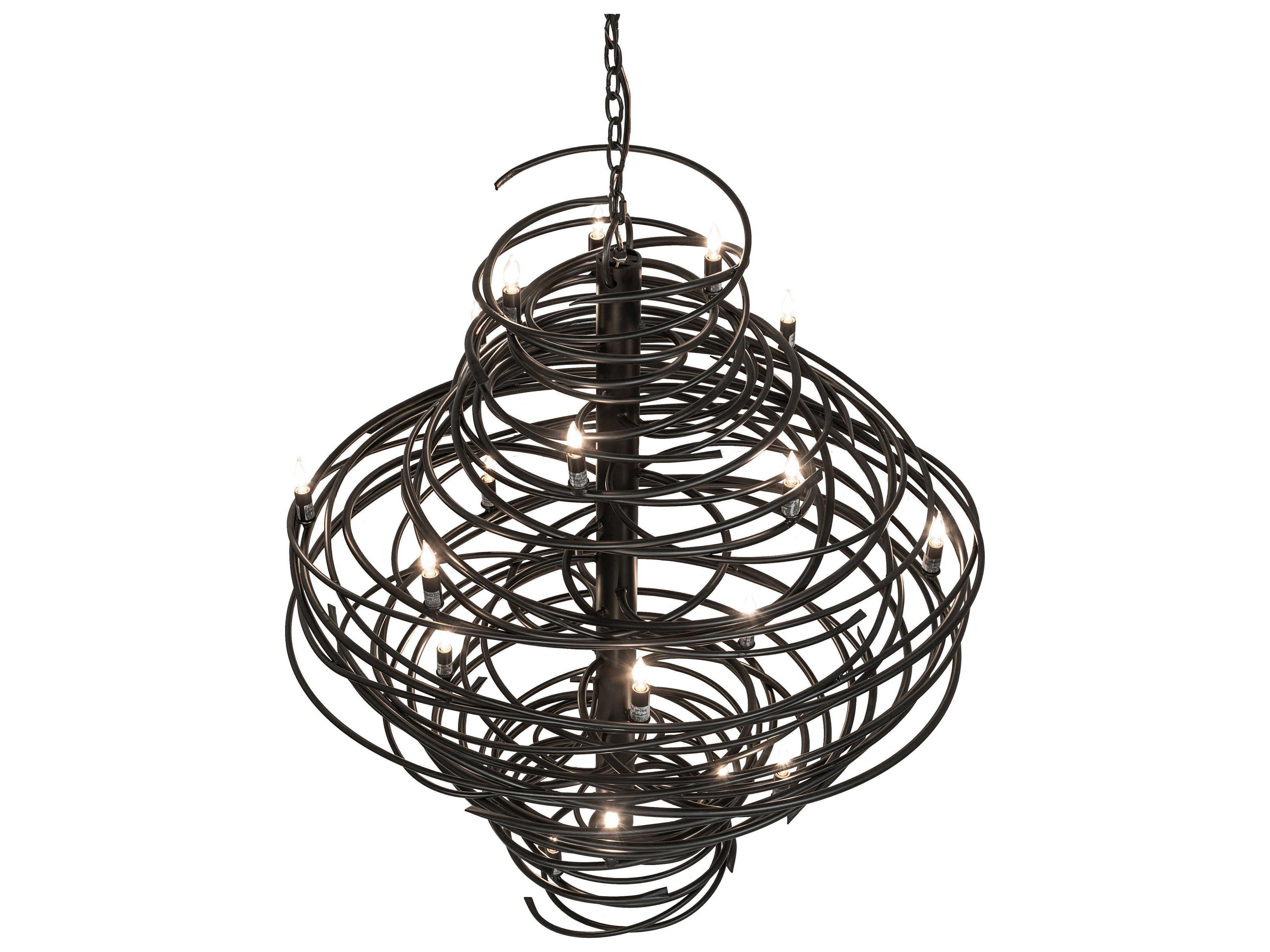 Meyda Cyclone 20-Light Solar Black Pendant