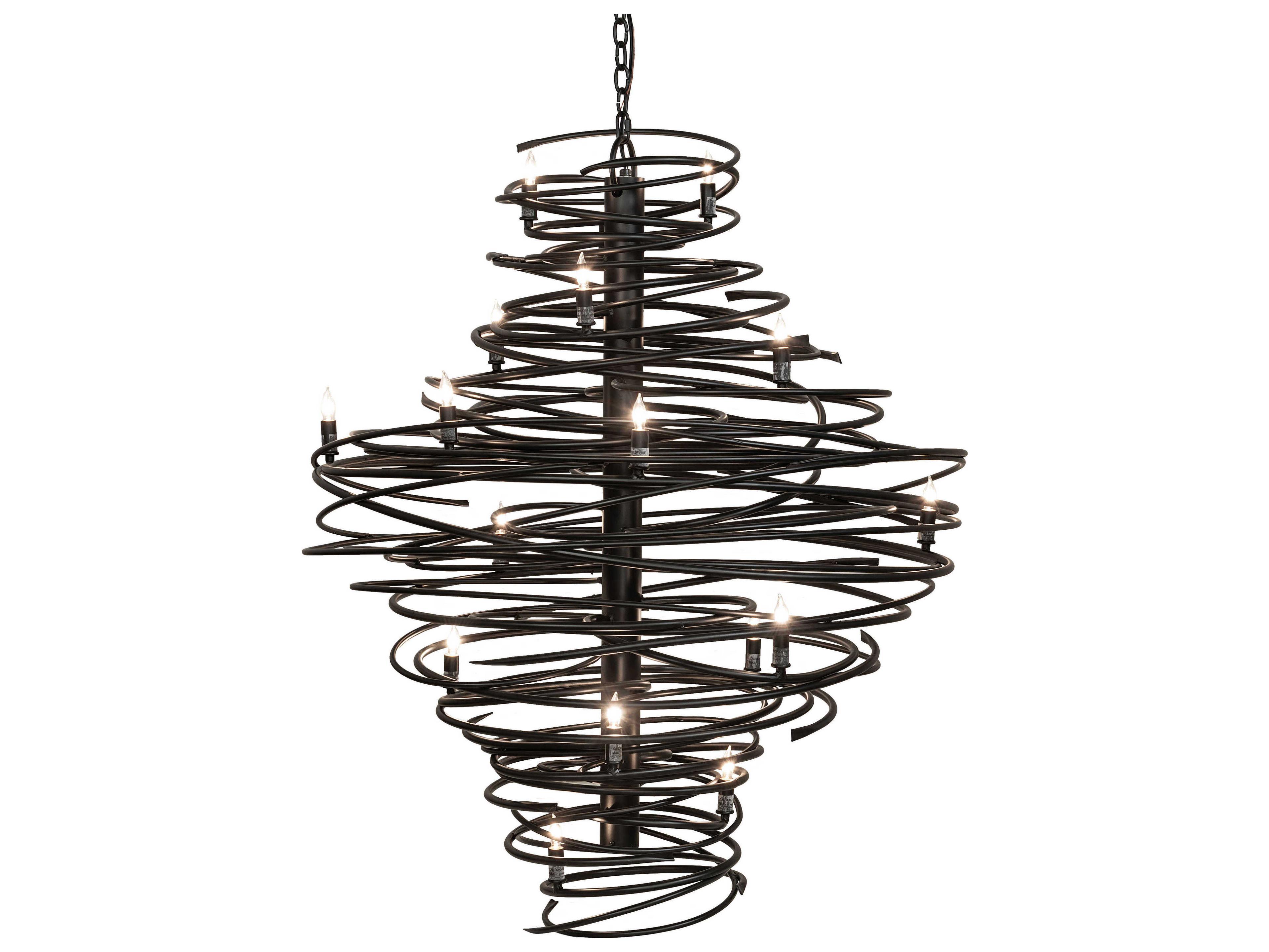 Meyda Cyclone 20-Light Solar Black Pendant