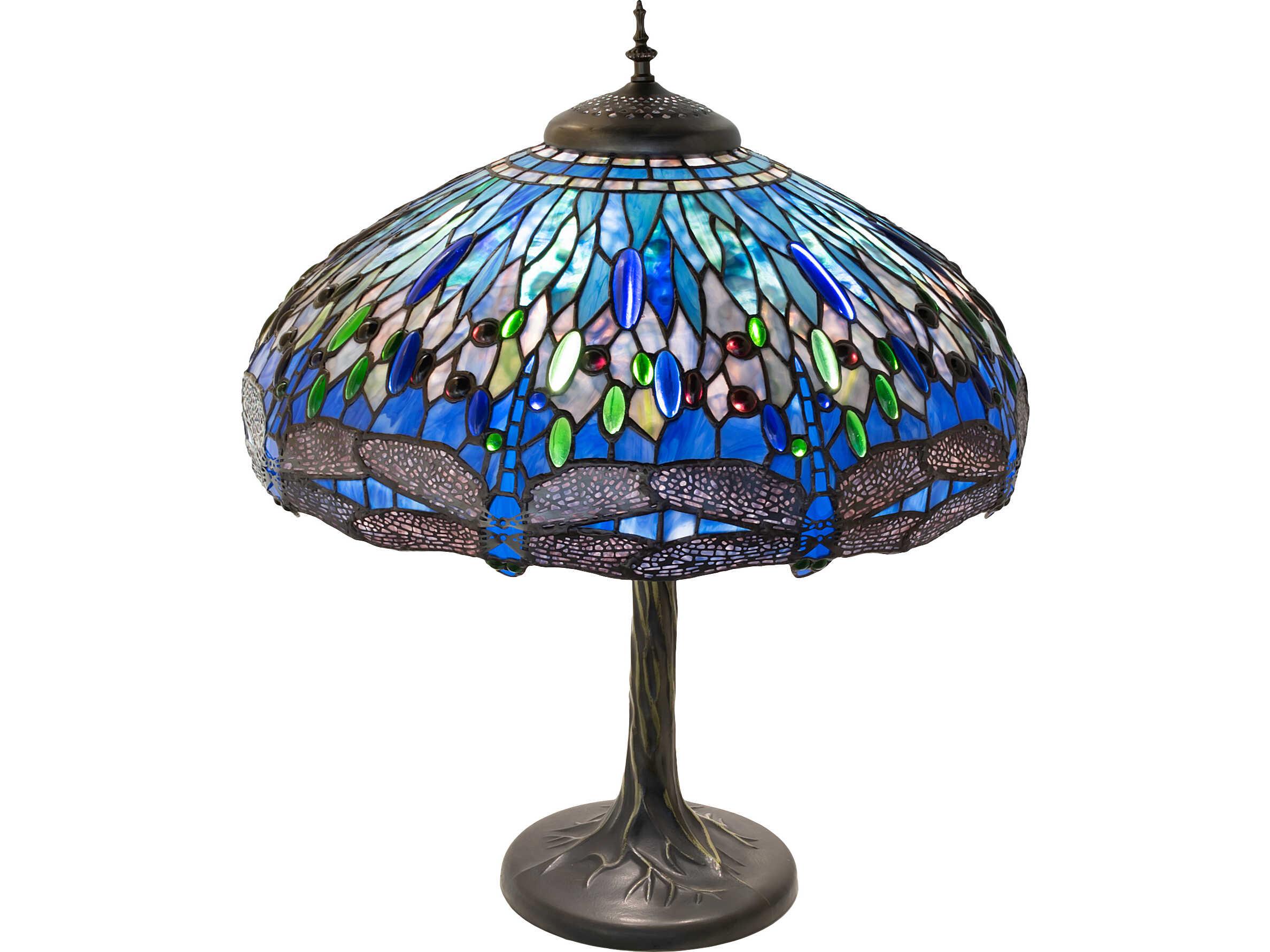 Meyda Tiffany Hanginghead Dragonfly Bronze Traditional Buffet Lamp