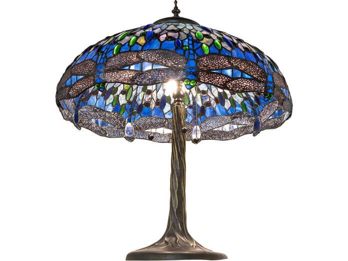 Meyda Tiffany Hanginghead Dragonfly Bronze Traditional Buffet Lamp