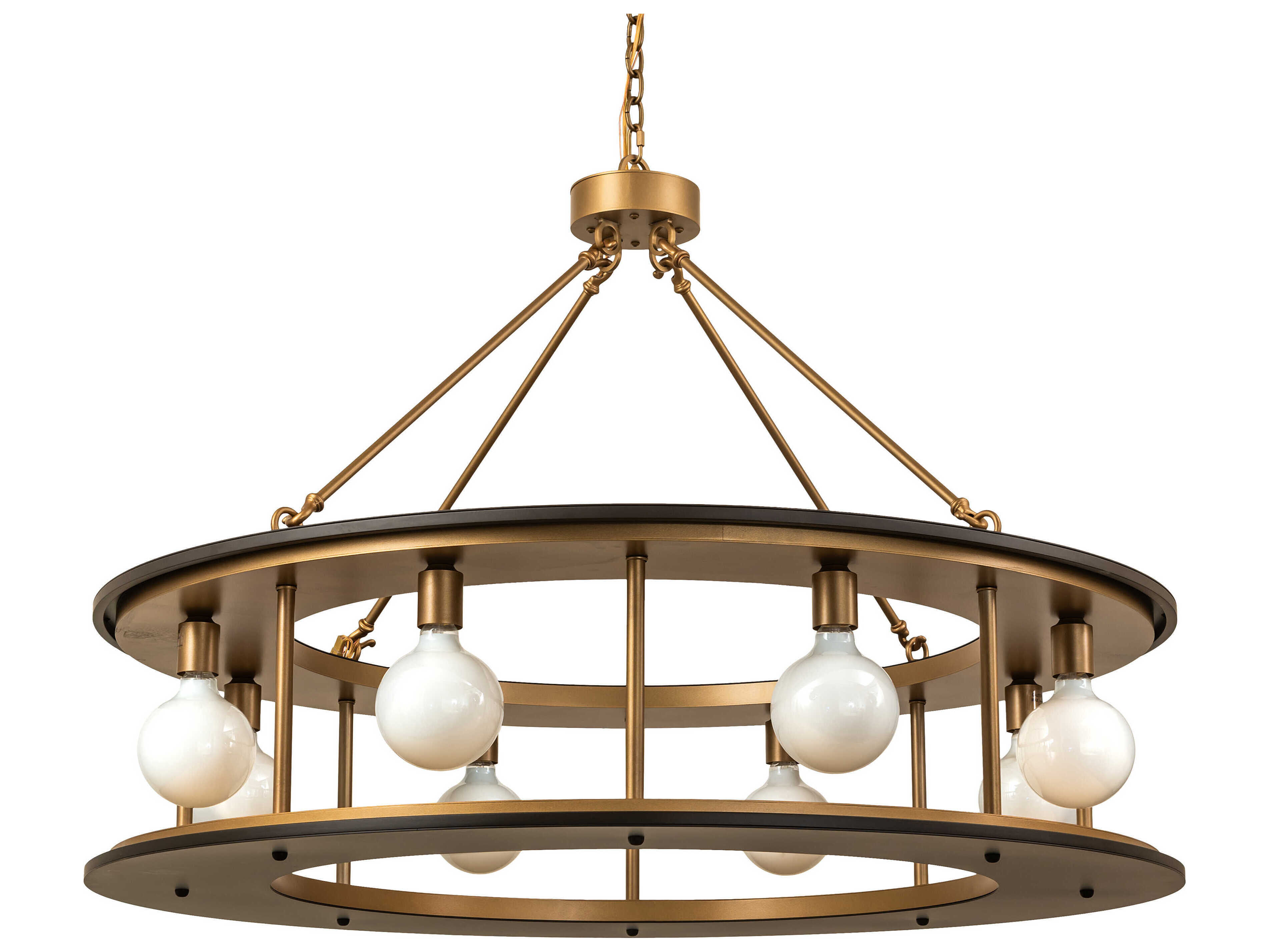 Meyda Reginald 8-Light Gold Metallic Oil Rubbed Bronze Pendant