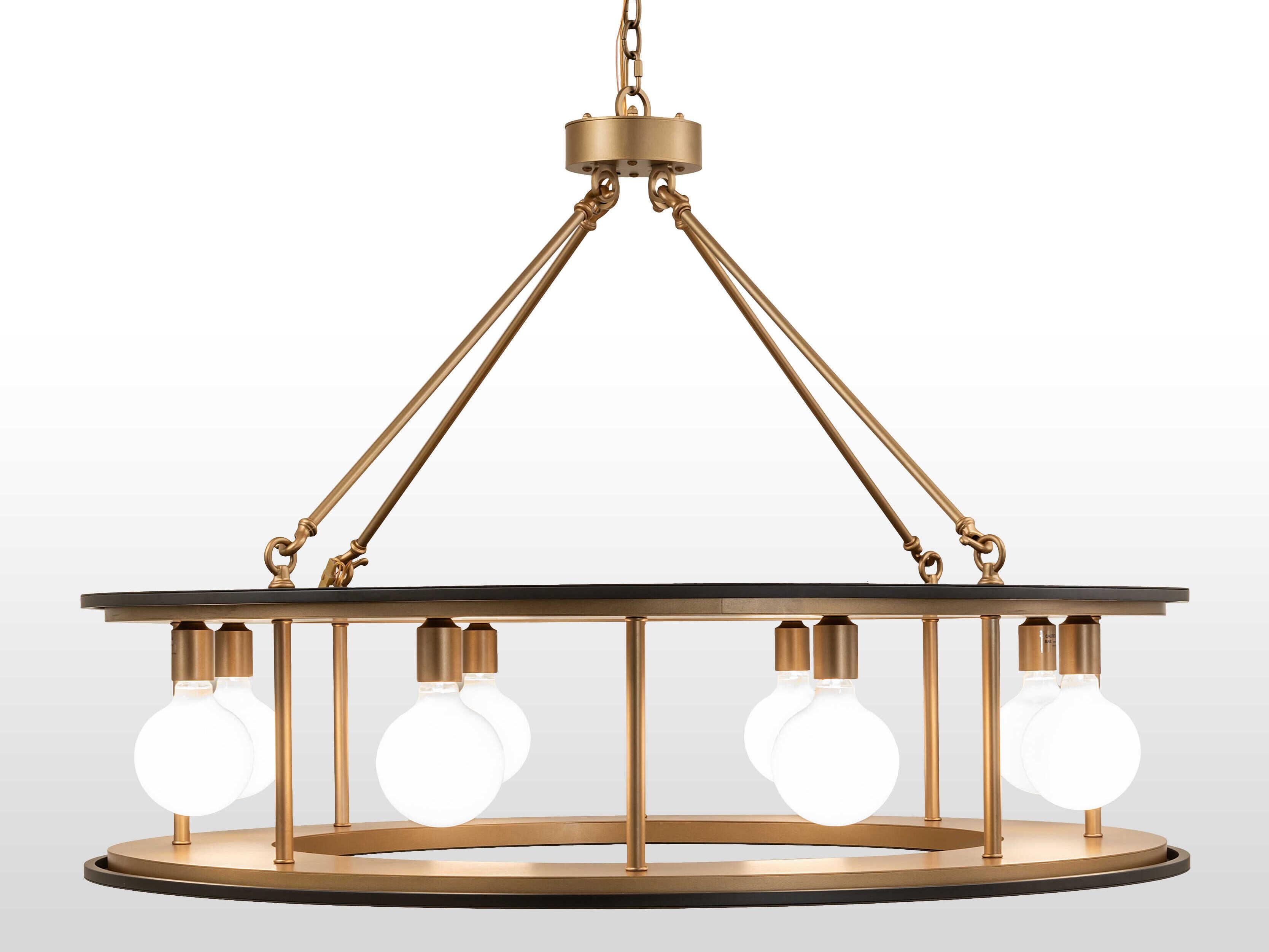 Meyda Reginald 8-Light Gold Metallic Oil Rubbed Bronze Pendant