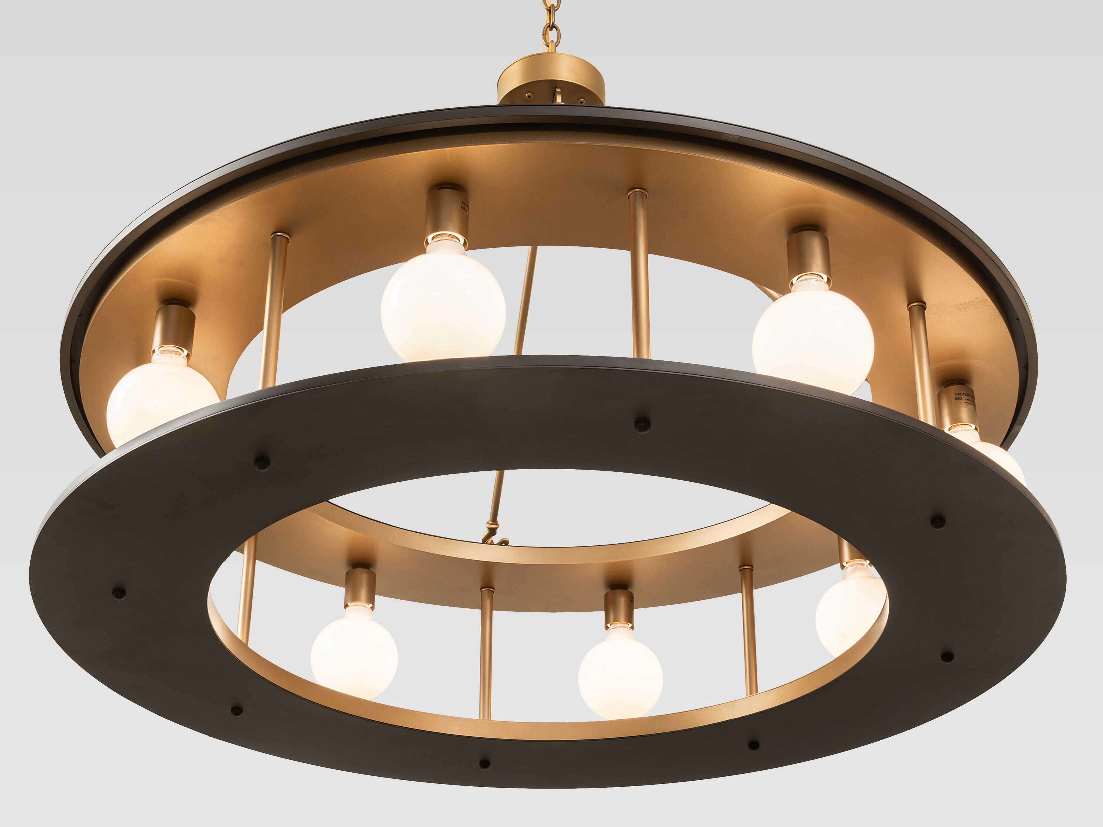 Meyda Reginald 8-Light Gold Metallic Oil Rubbed Bronze Pendant