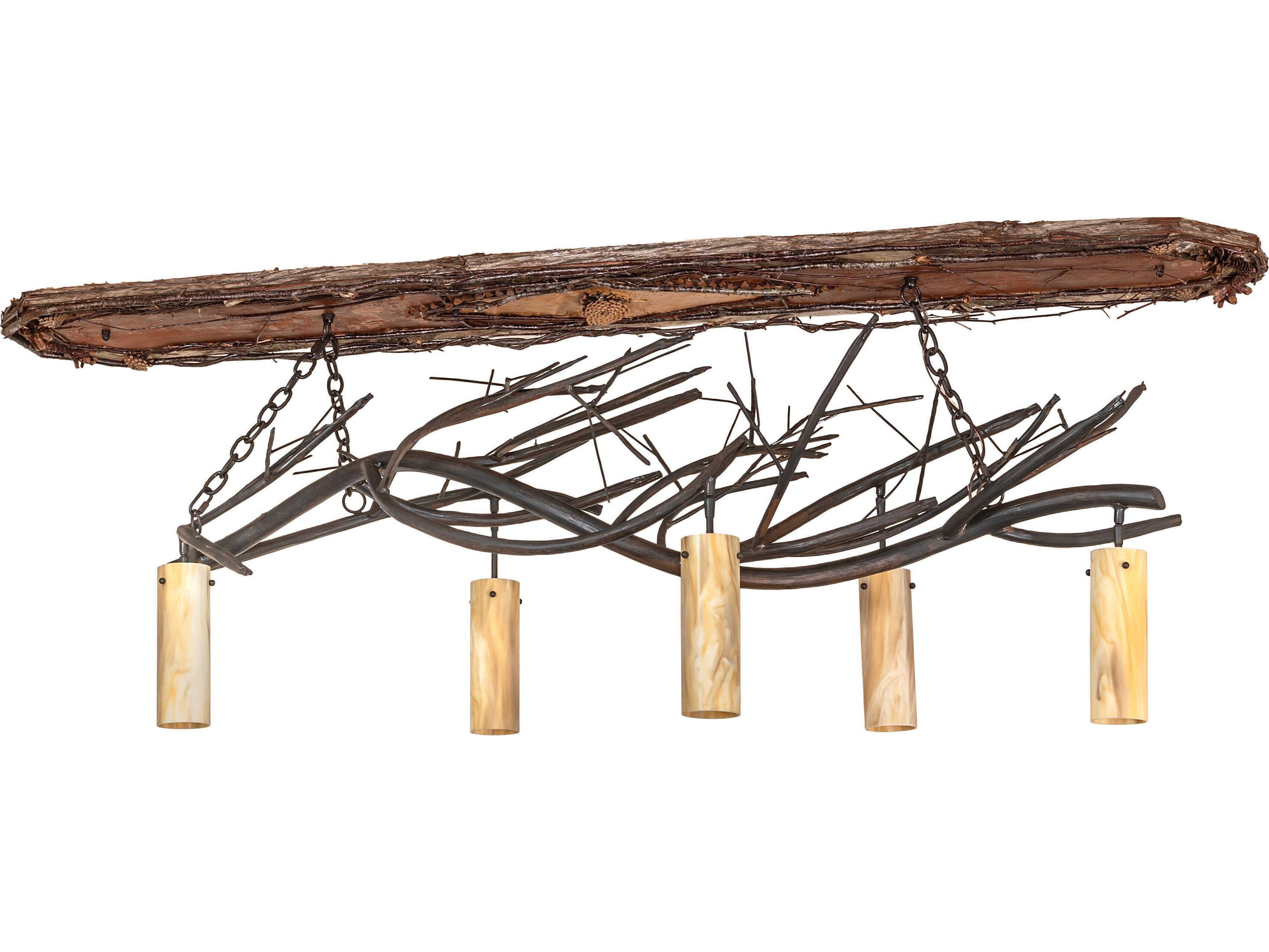 Meyda Winter Solstice 5-Light Rust Patina Copper Island Pendant