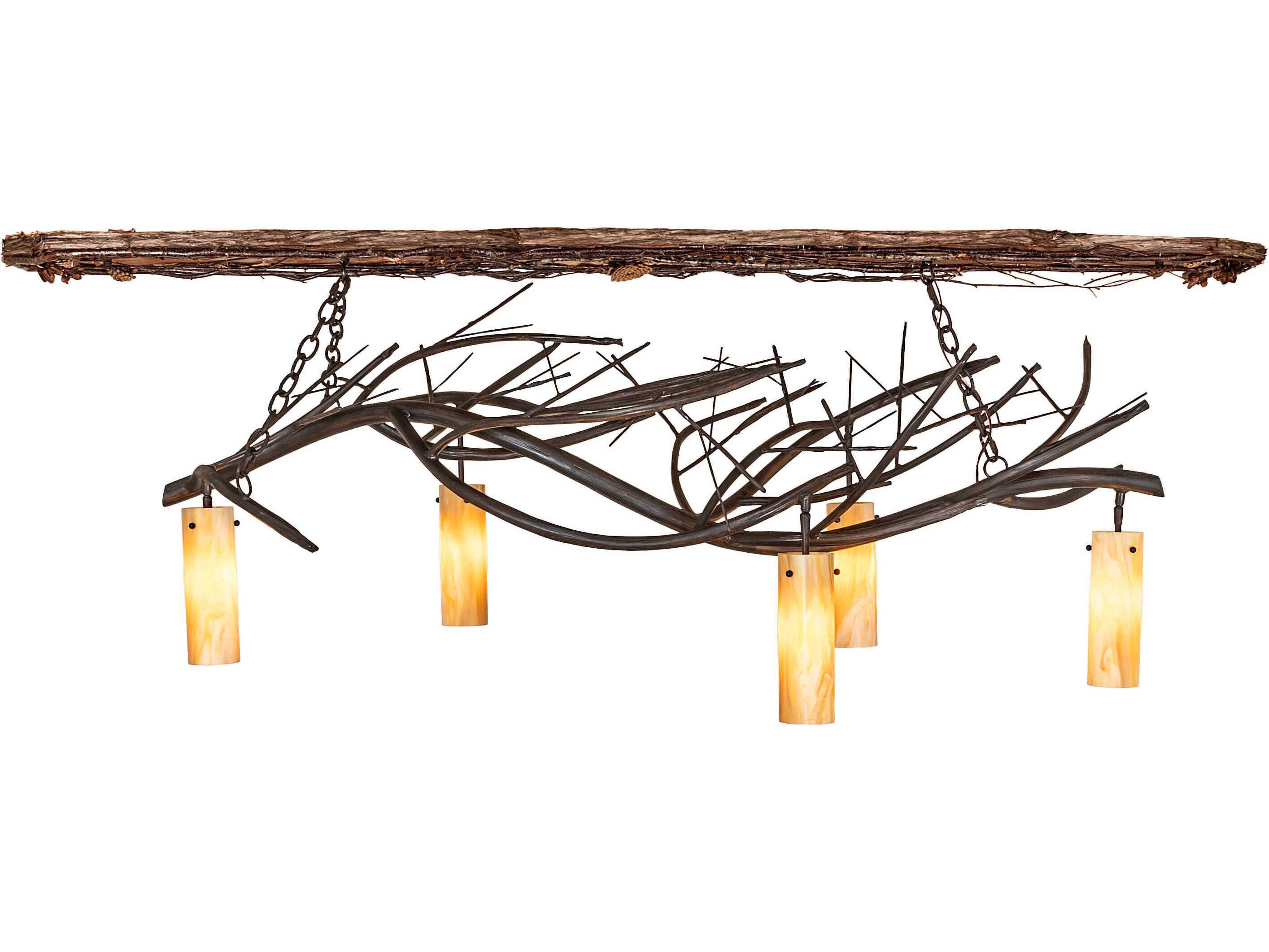 Meyda Winter Solstice 5-Light Rust Patina Copper Island Pendant