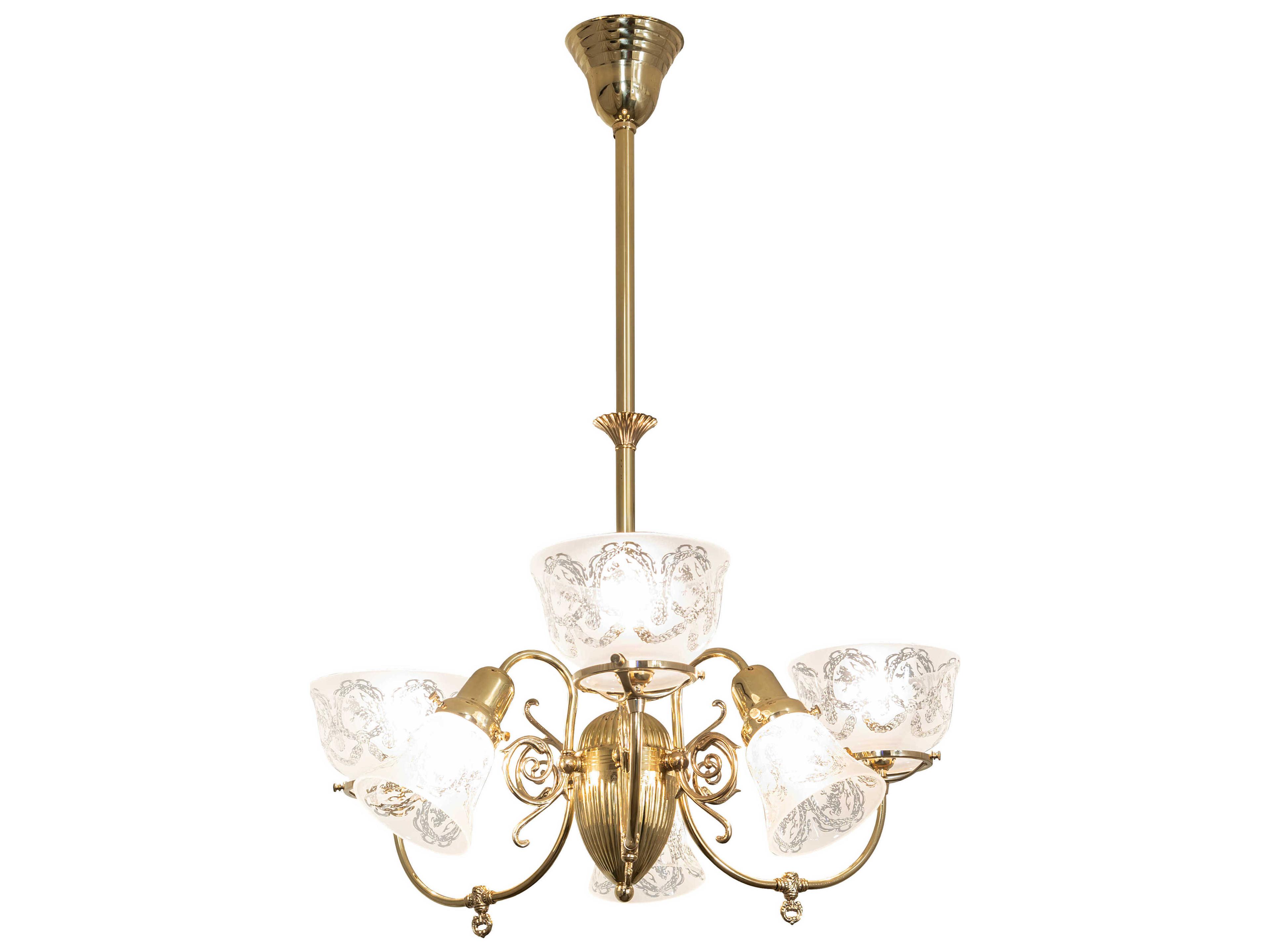 Meyda Revival 6-Light Polished Brass Chandelier