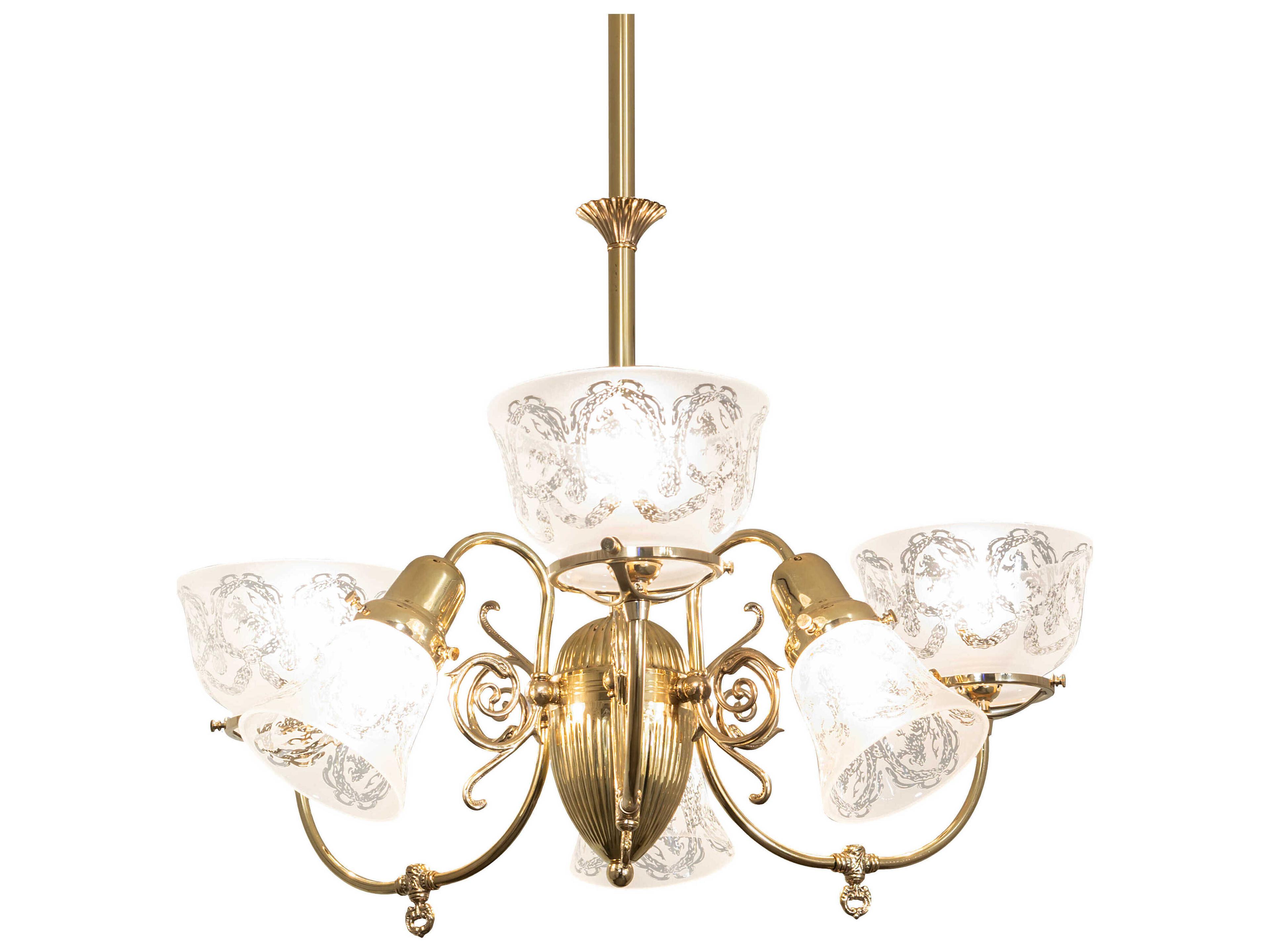 Meyda Revival 6-Light Polished Brass Chandelier
