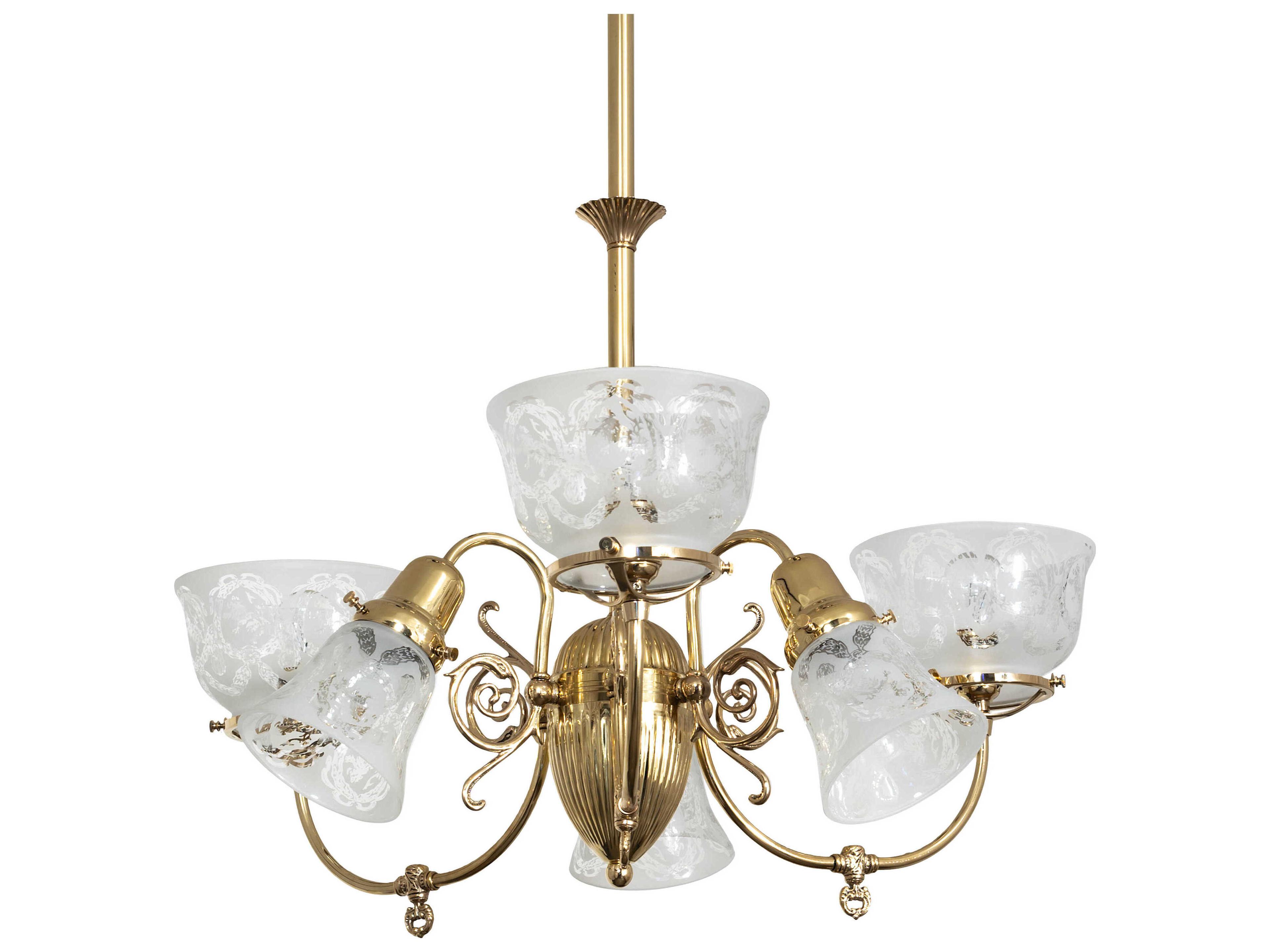 Meyda Revival 6-Light Polished Brass Chandelier