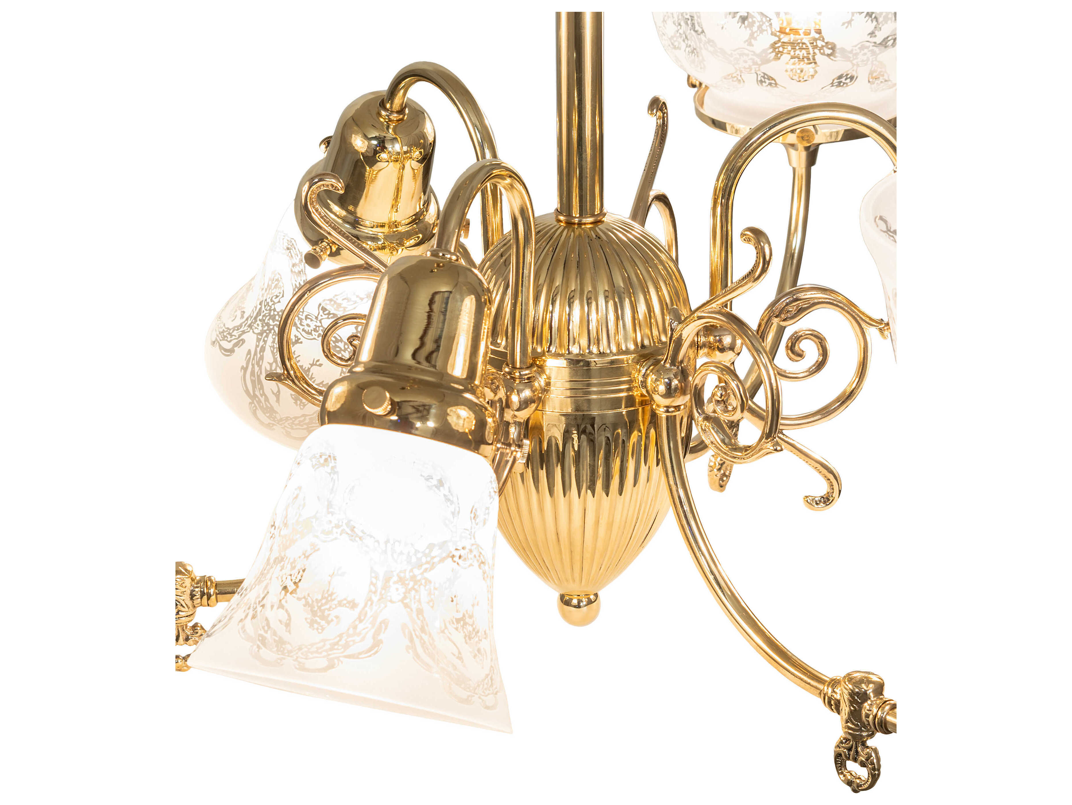 Meyda Revival 6-Light Polished Brass Chandelier