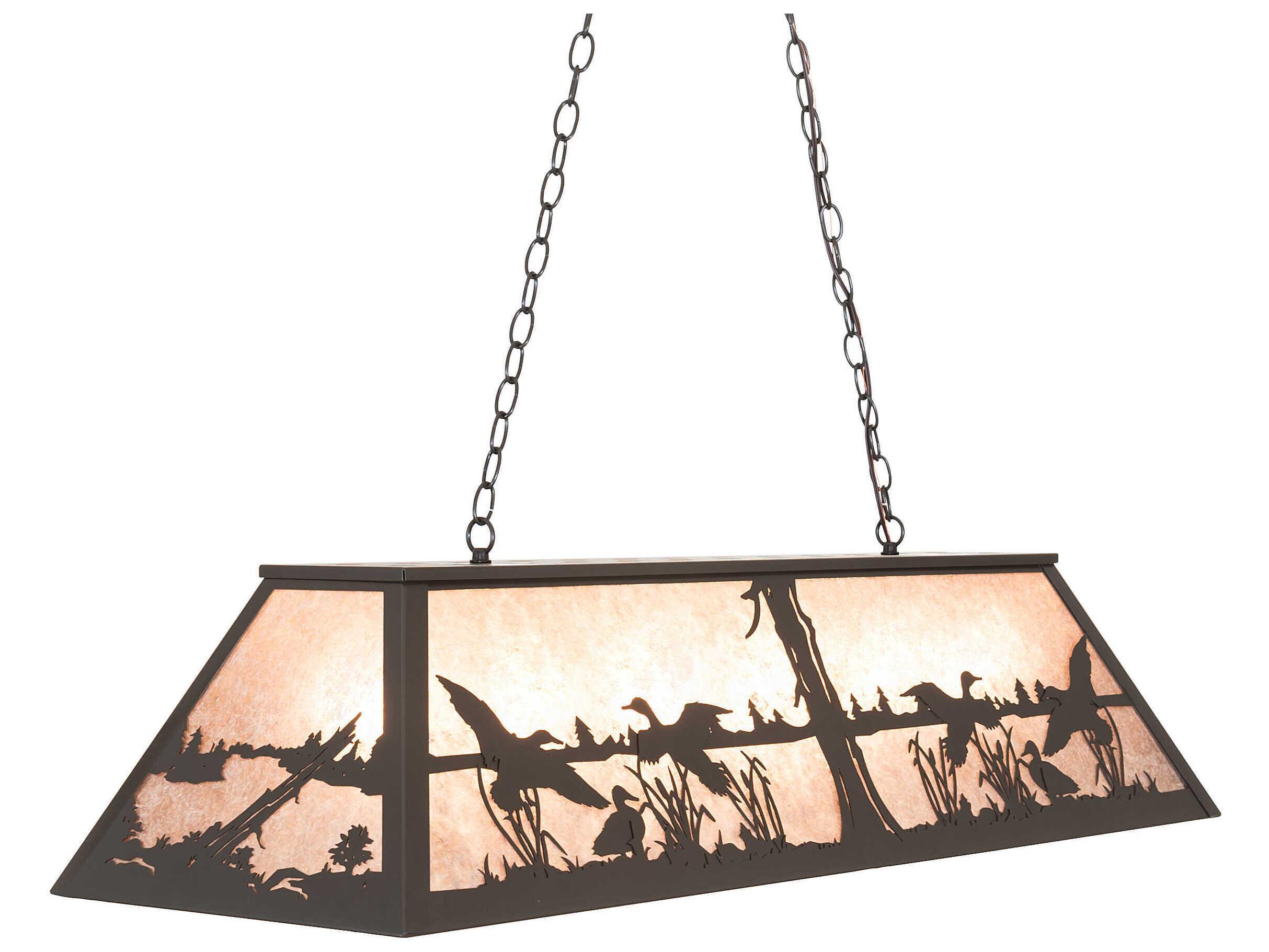 Meyda Ducks In Flight 6-Light Timeless Bronze Island Pendant