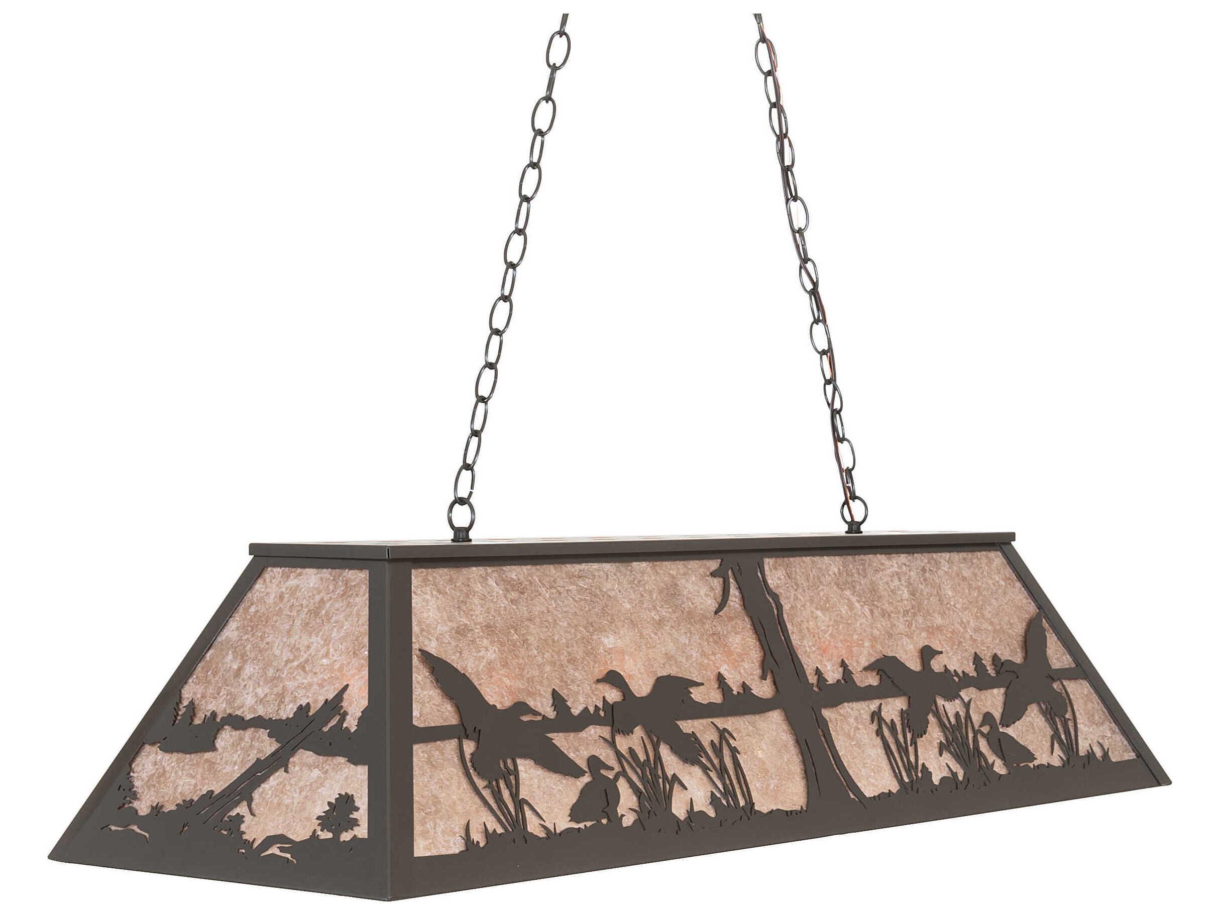 Meyda Ducks In Flight 6-Light Timeless Bronze Island Pendant