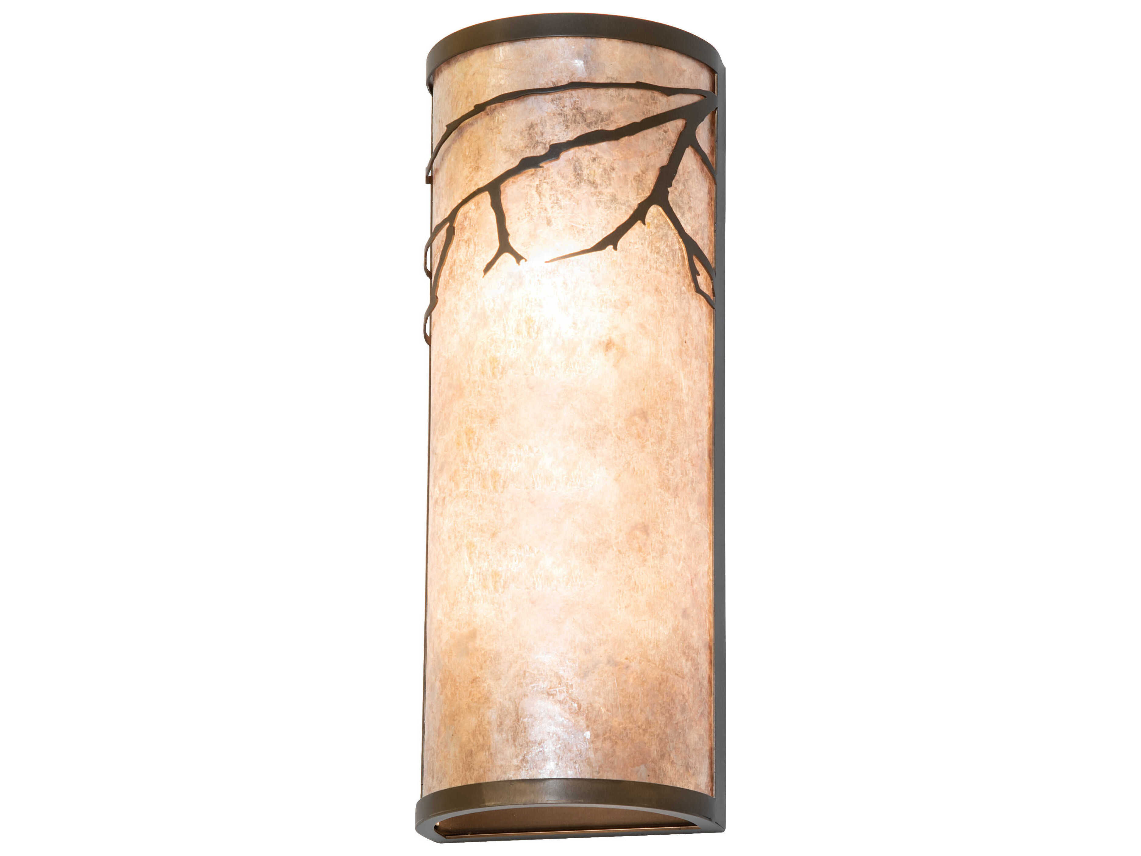 Meyda Branches 2-Light Antique Copper Glass Wall Sconce