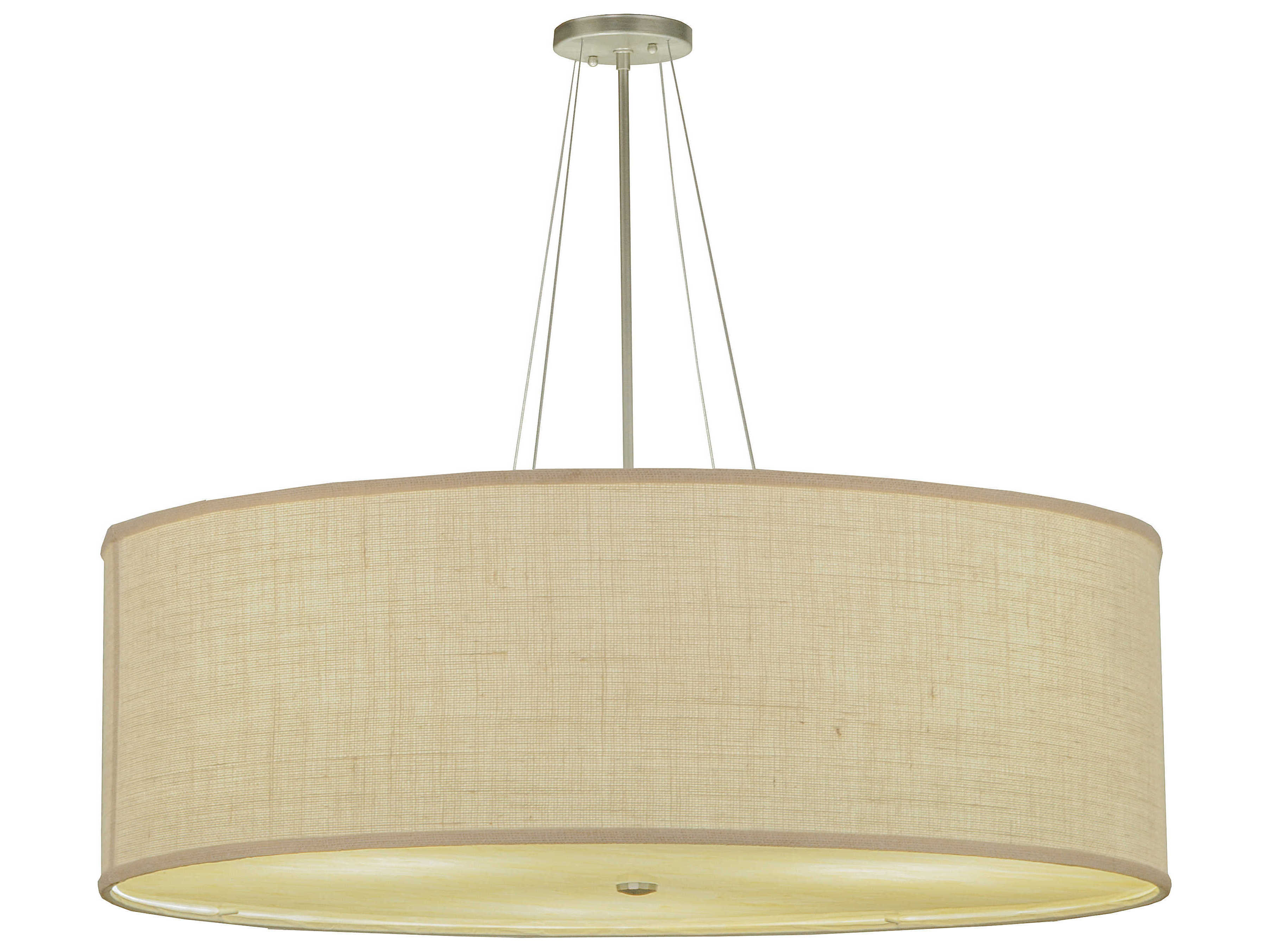 Meyda Cilindro 4-Light Natural Aluminum Silver LED Drum Semi Flush Mount