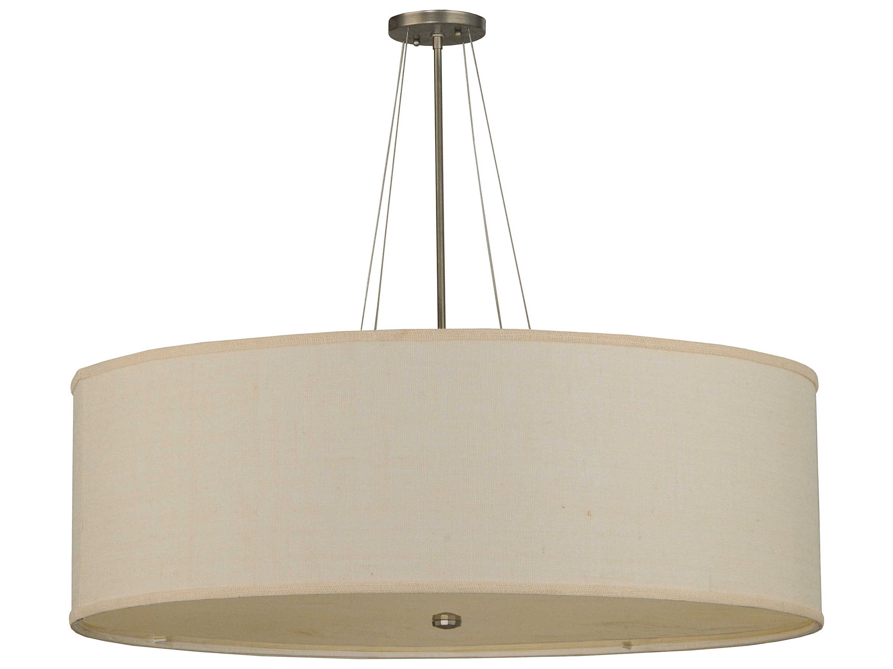 Meyda Cilindro 4-Light Natural Aluminum Silver LED Drum Semi Flush Mount