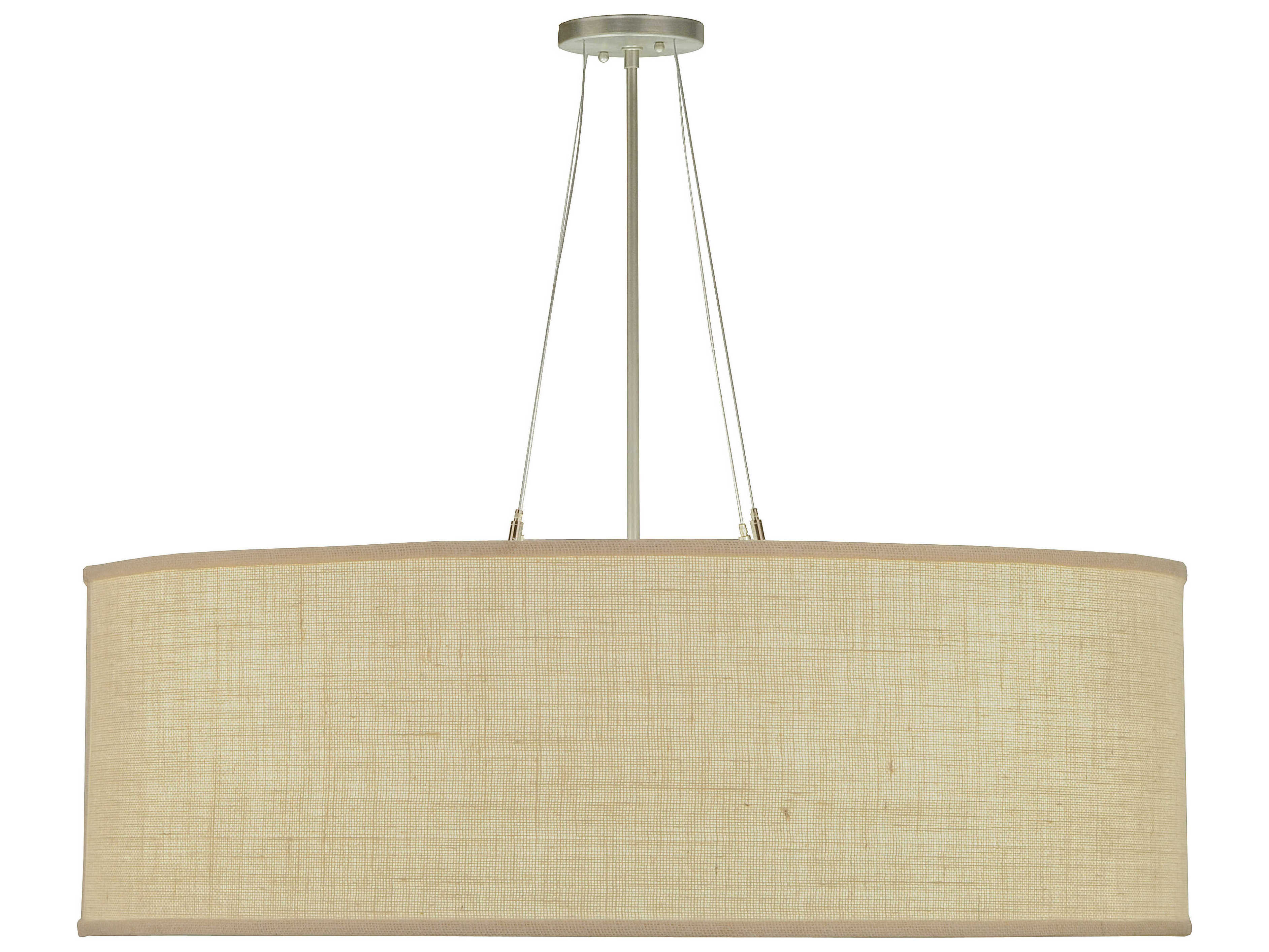 Meyda Cilindro 4-Light Natural Aluminum Silver LED Drum Semi Flush Mount